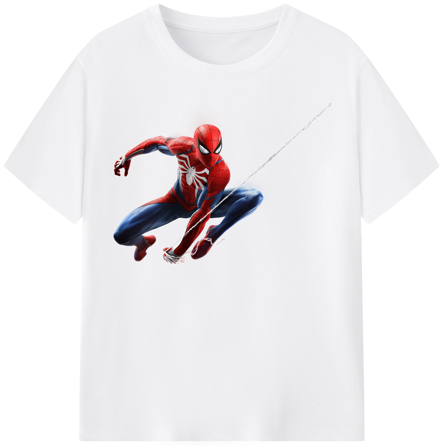 （画像用） Spider Man スパイダーマン 綿100％半袖Tシャツ（フロントプリント）