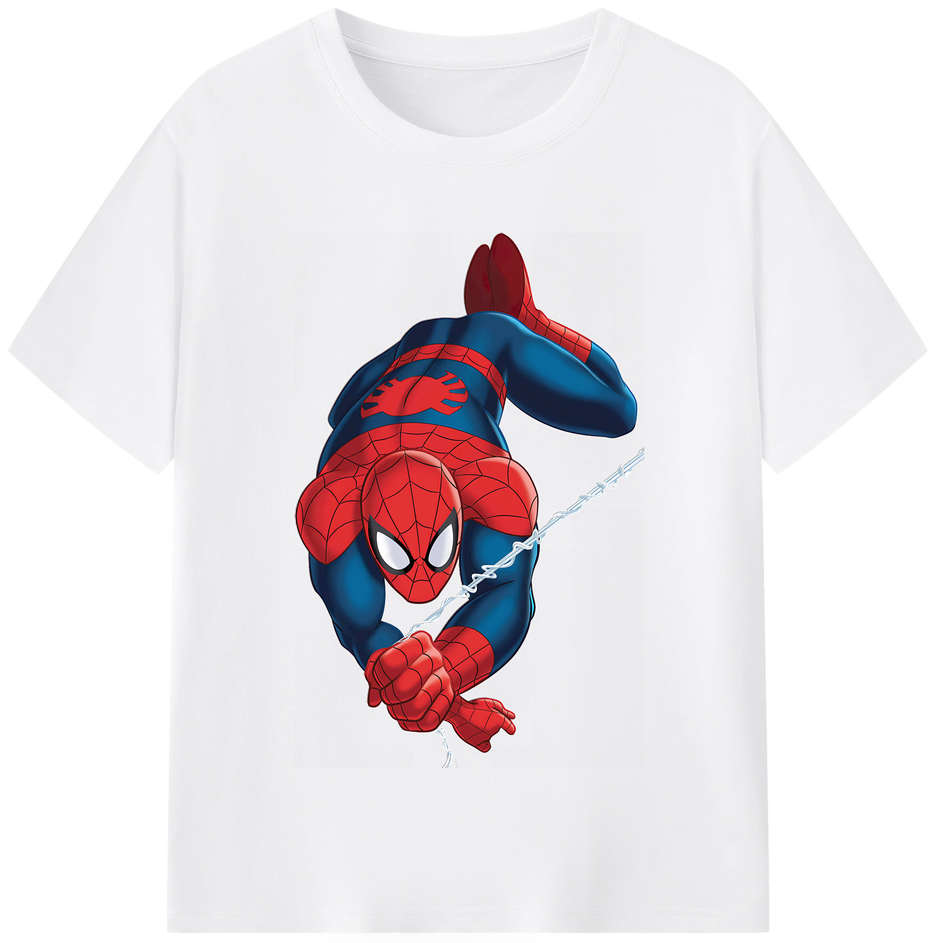 （画像用） Spider Man スパイダーマン 綿100％半袖Tシャツ（フロントプリント）