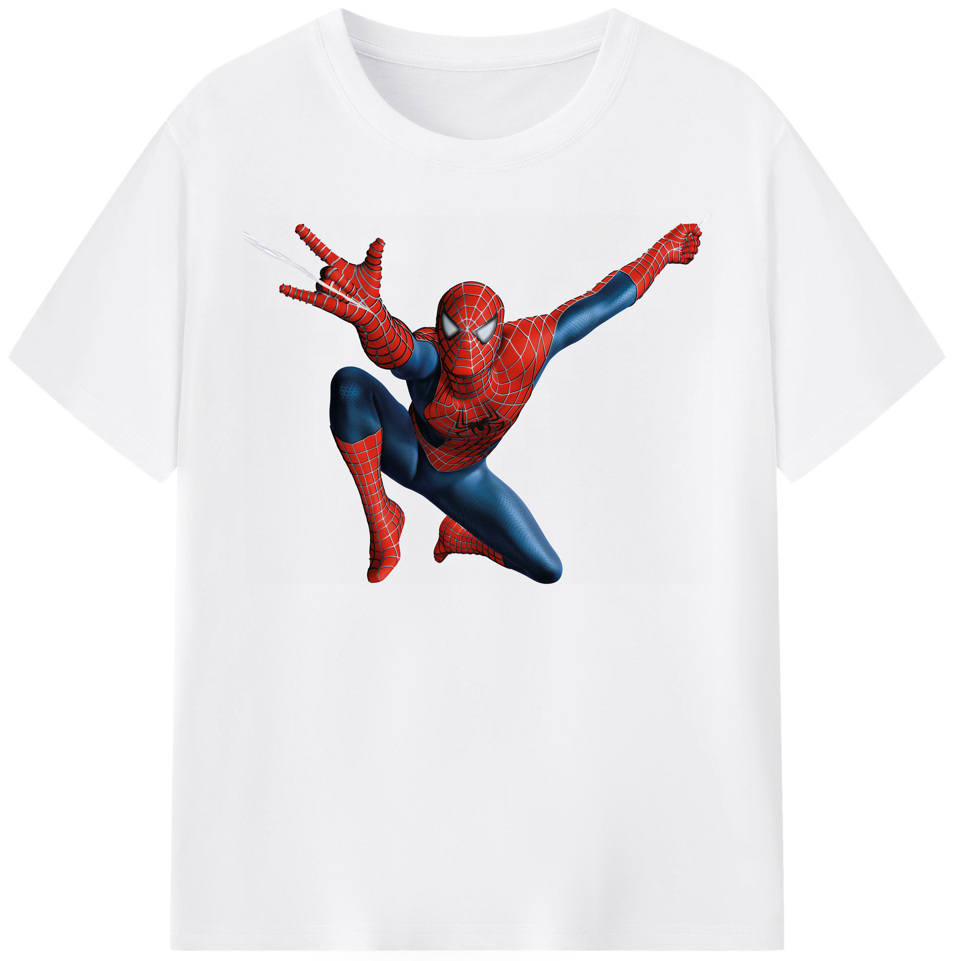 （画像用） Spider Man スパイダーマン 綿100％半袖Tシャツ（フロントプリント）