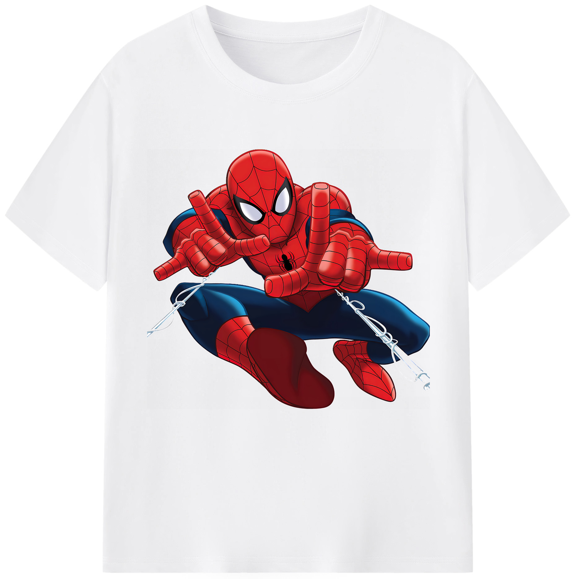（画像用） Spider Man スパイダーマン 綿100％半袖Tシャツ（フロントプリント）