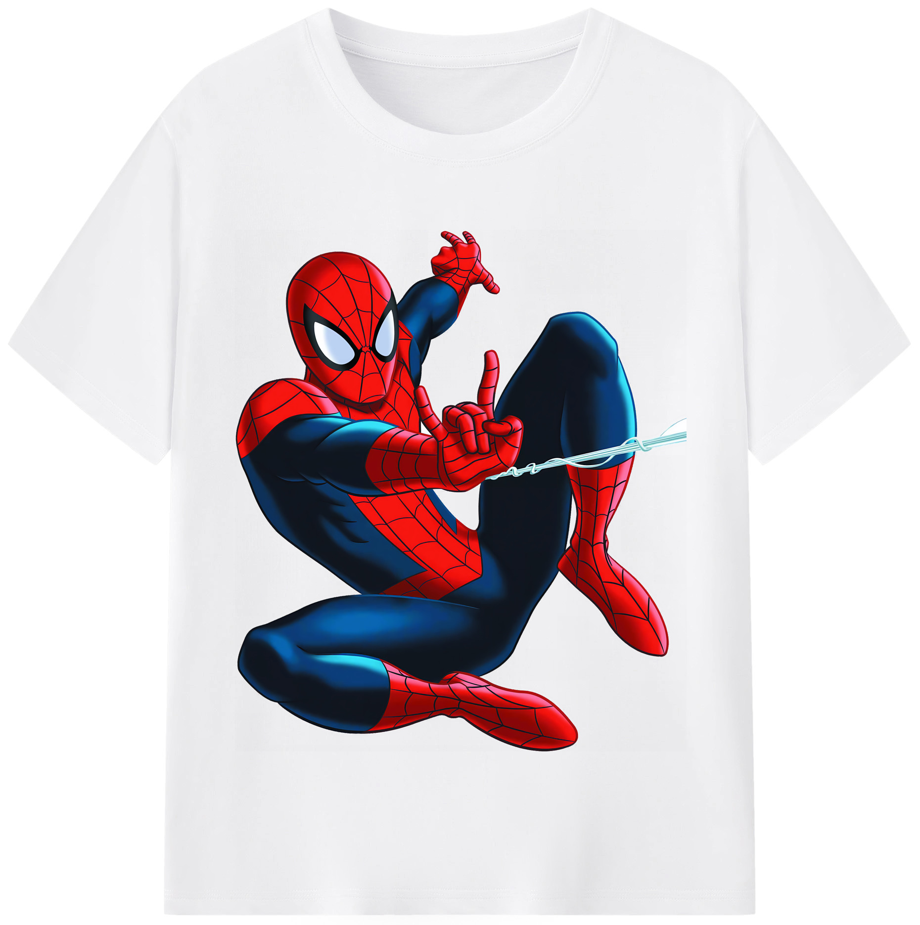 （画像用） Spider Man スパイダーマン 綿100％半袖Tシャツ（フロントプリント）