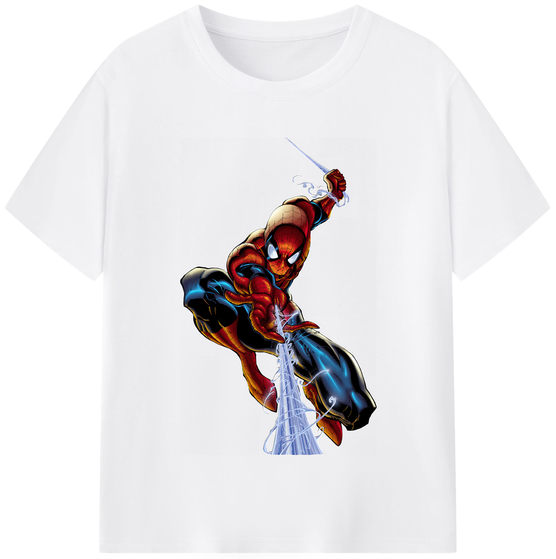 （画像用） Spider Man スパイダーマン 綿100％半袖Tシャツ（フロントプリント）