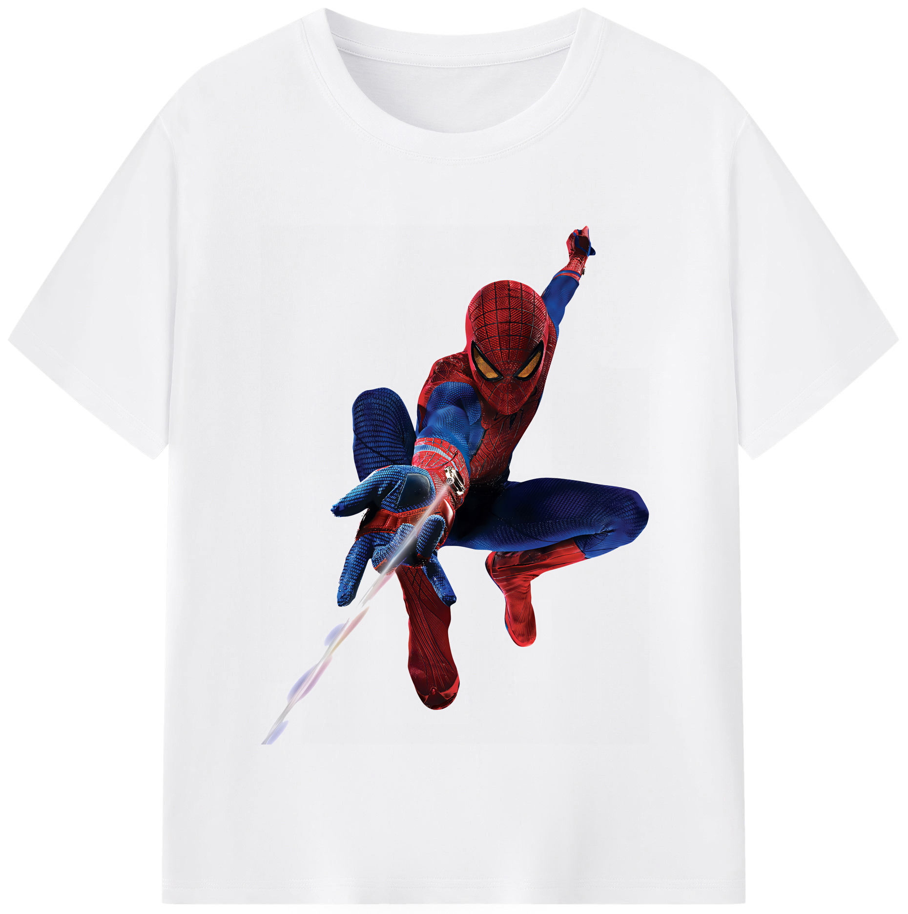 （画像用） Spider Man スパイダーマン 綿100％半袖Tシャツ（フロントプリント）