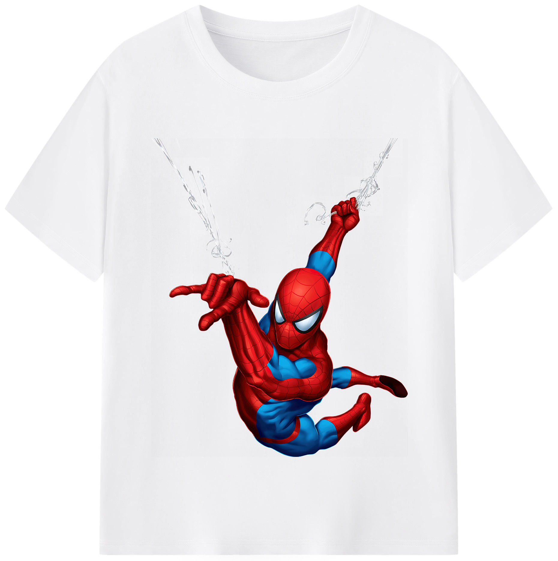 （画像用） Spider Man スパイダーマン 綿100％半袖Tシャツ（フロントプリント）