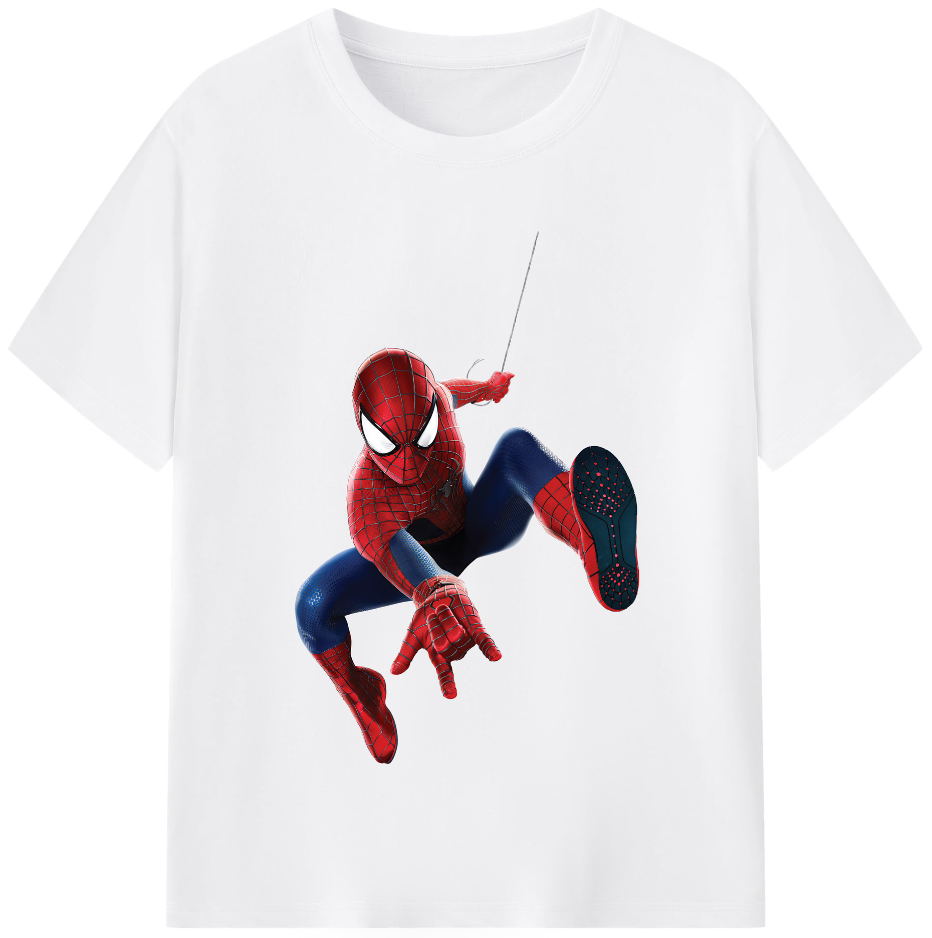 （画像用） Spider Man スパイダーマン 綿100％半袖Tシャツ（フロントプリント）