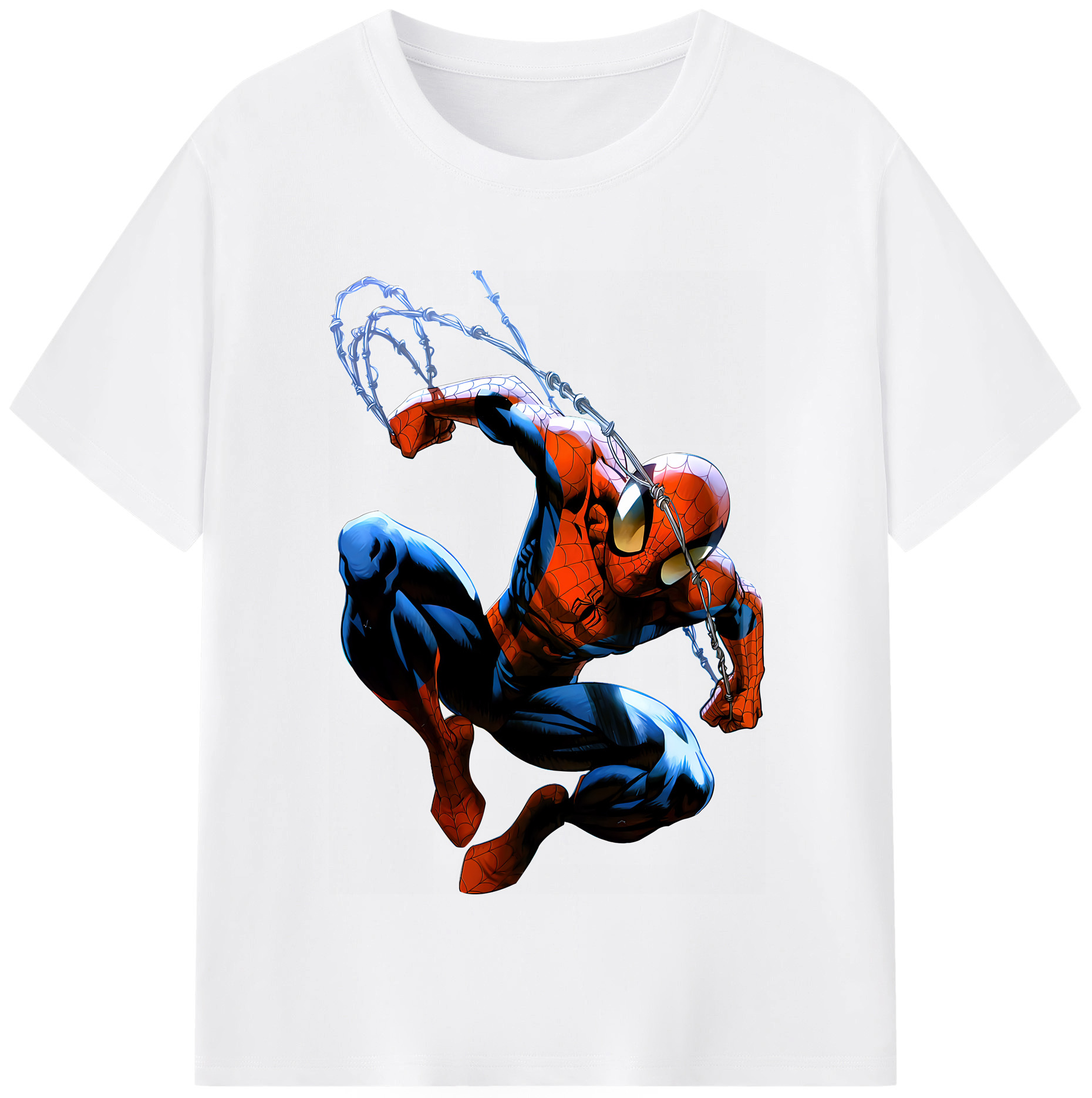 （画像用） Spider Man スパイダーマン 綿100％半袖Tシャツ（フロントプリント）