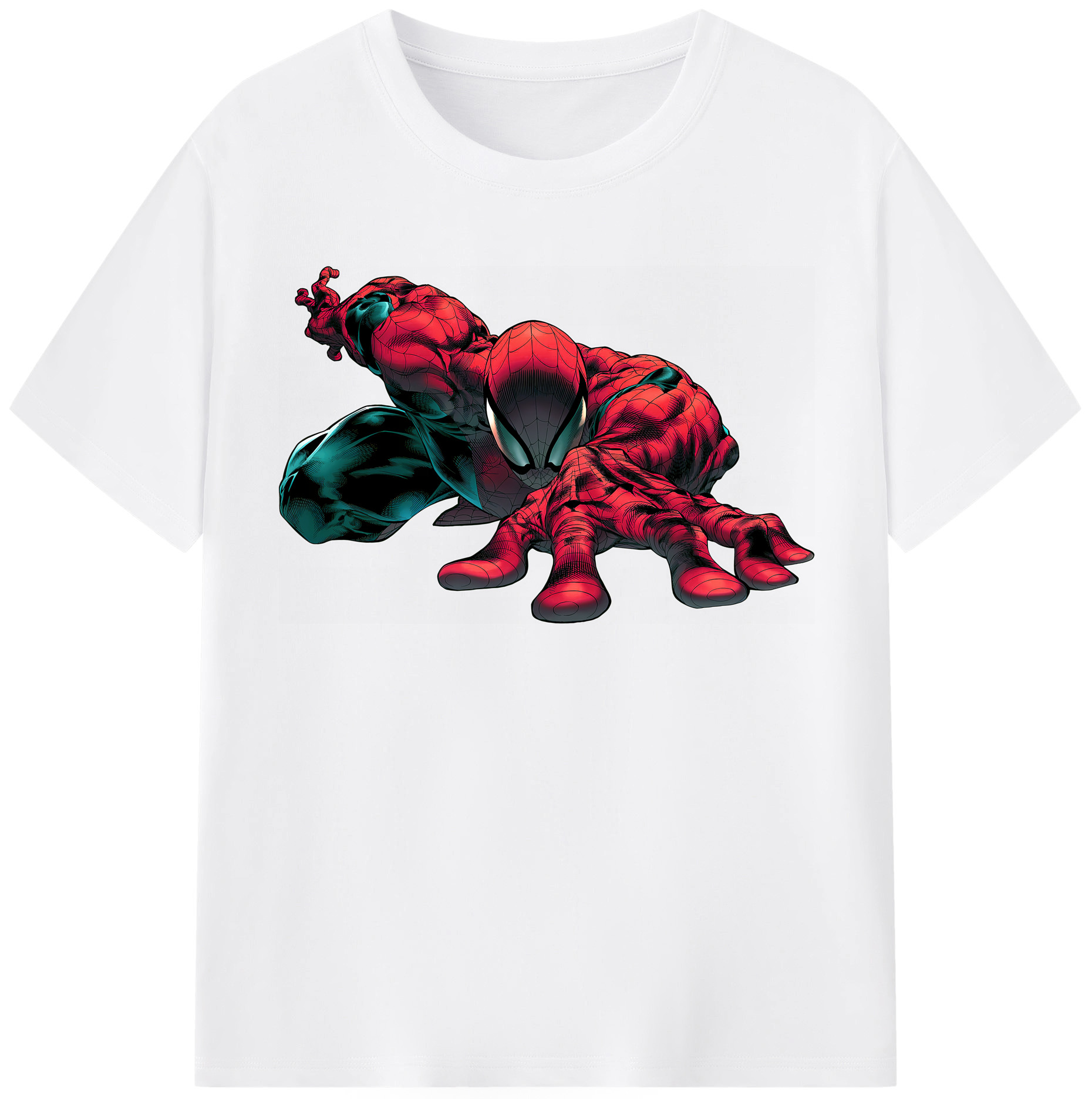 （画像用） Spider Man スパイダーマン 綿100％半袖Tシャツ（フロントプリント）