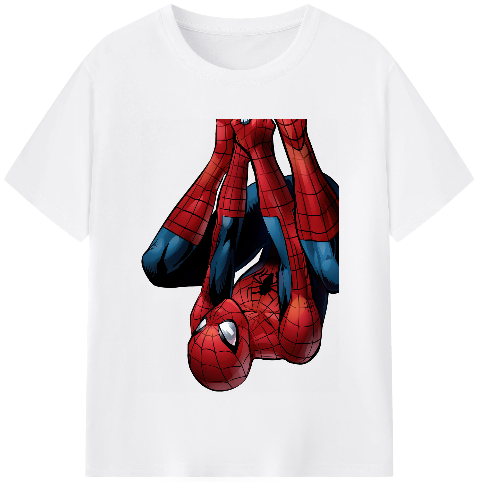 （画像用） Spider Man スパイダーマン 綿100％半袖Tシャツ（フロントプリント）