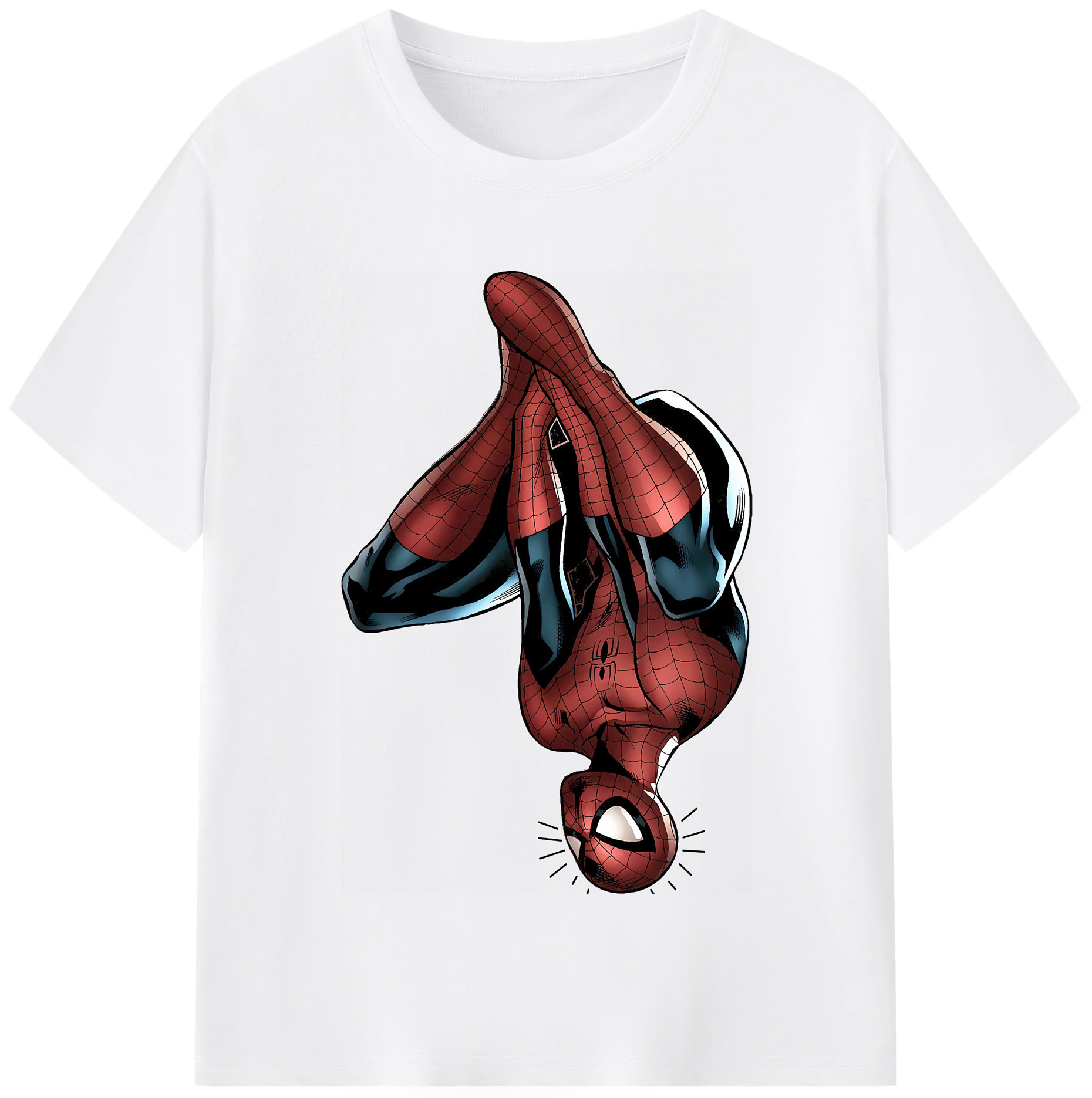 （画像用） Spider Man スパイダーマン 綿100％半袖Tシャツ（フロントプリント）