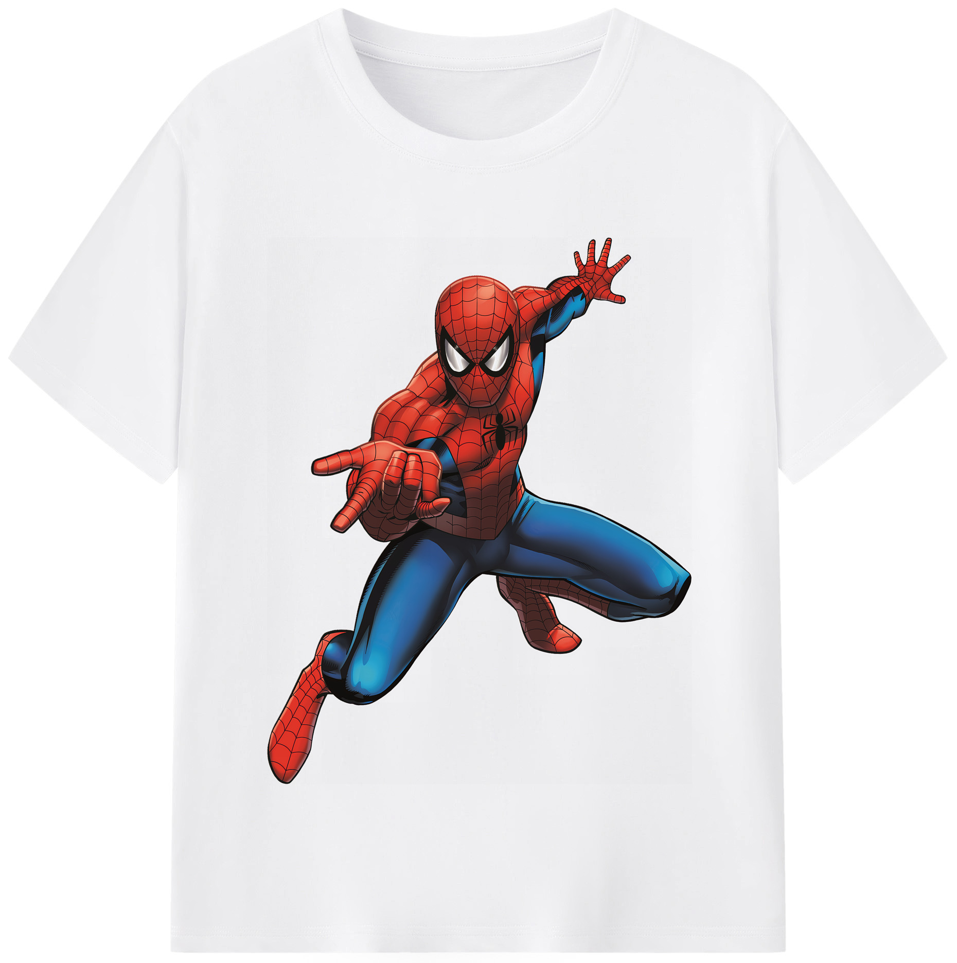（画像用） Spider Man スパイダーマン 綿100％半袖Tシャツ（フロントプリント）