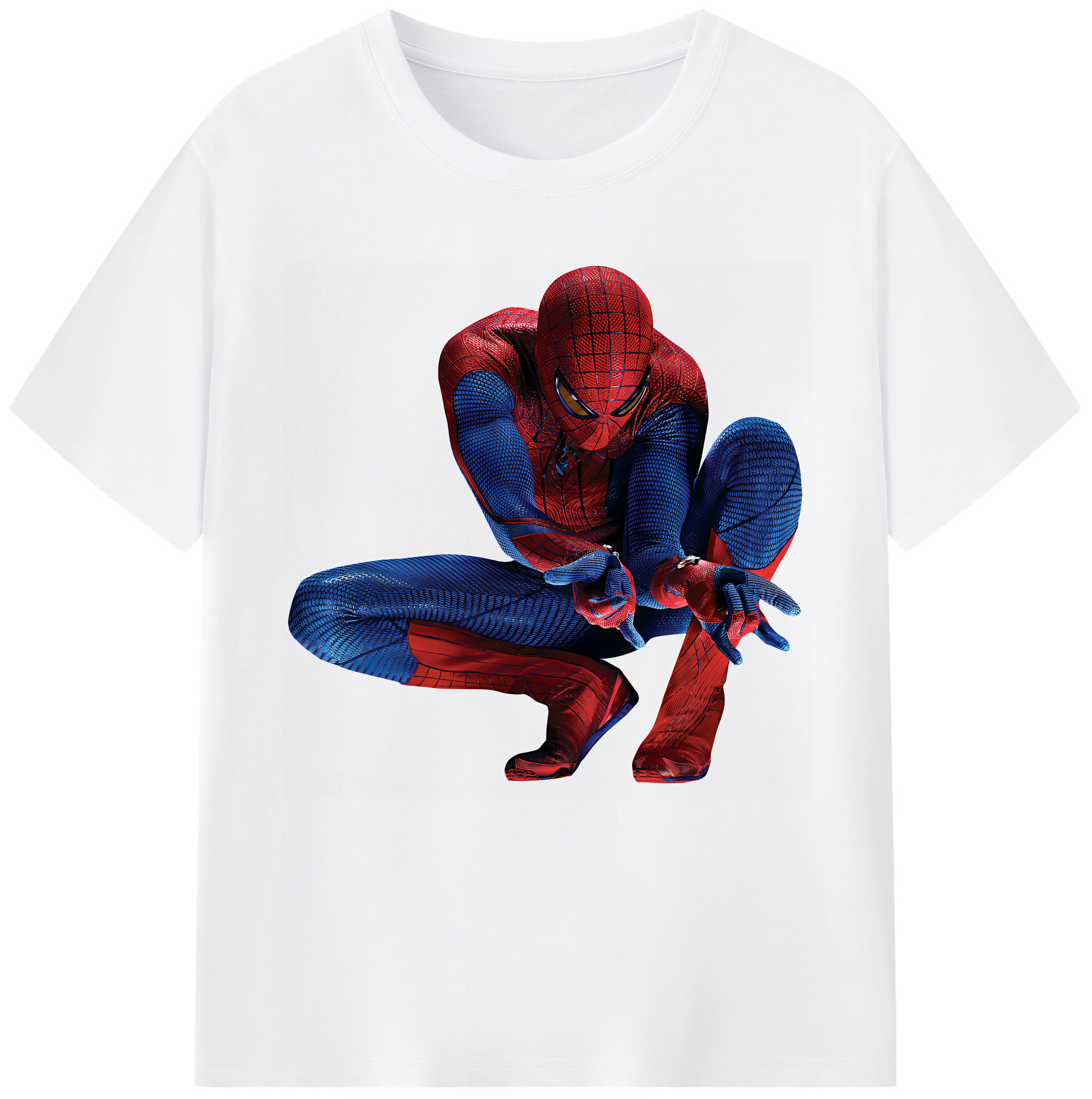 （画像用） Spider Man スパイダーマン 綿100％半袖Tシャツ（フロントプリント）