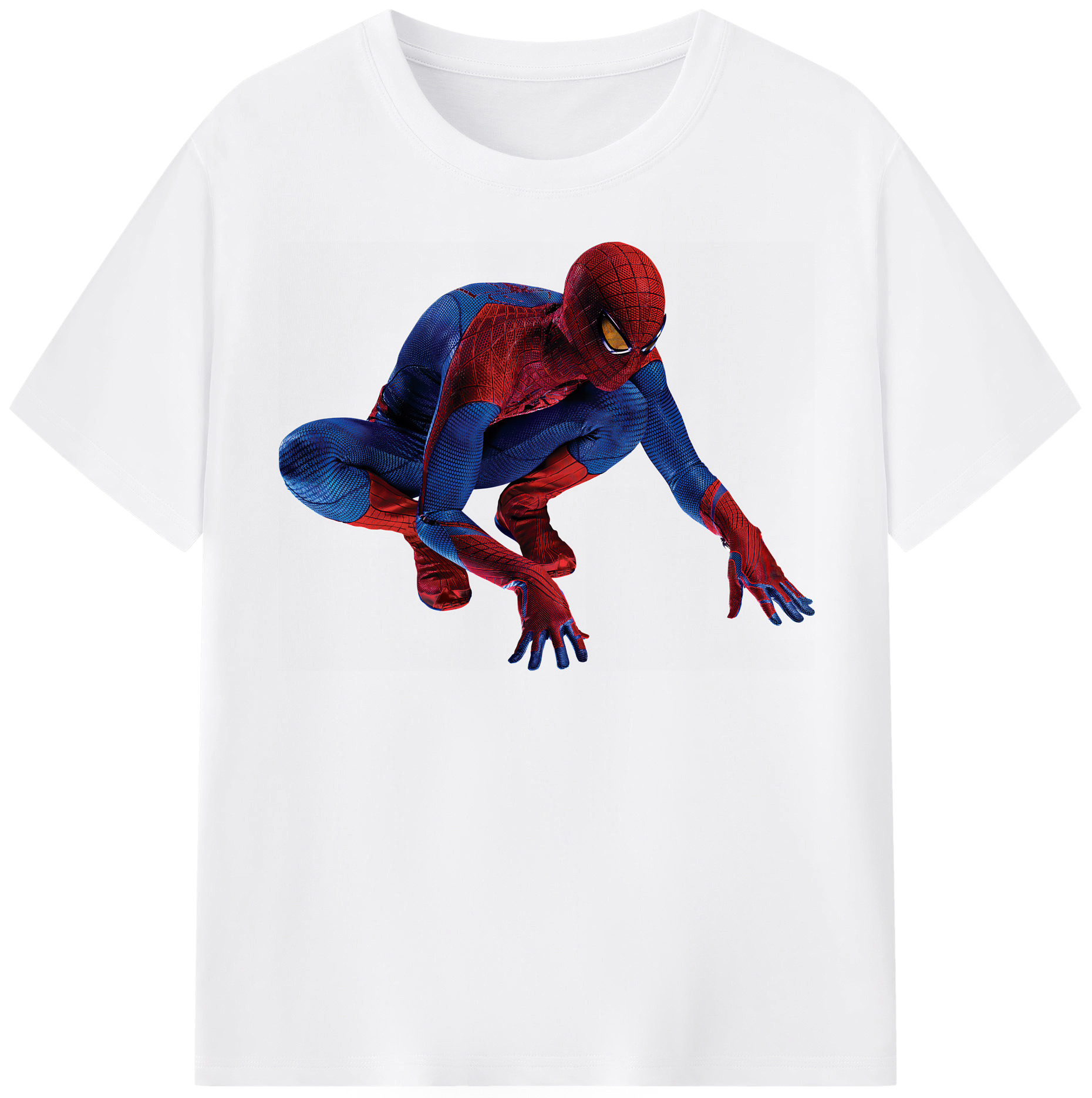 （画像用） Spider Man スパイダーマン 綿100％半袖Tシャツ（フロントプリント）