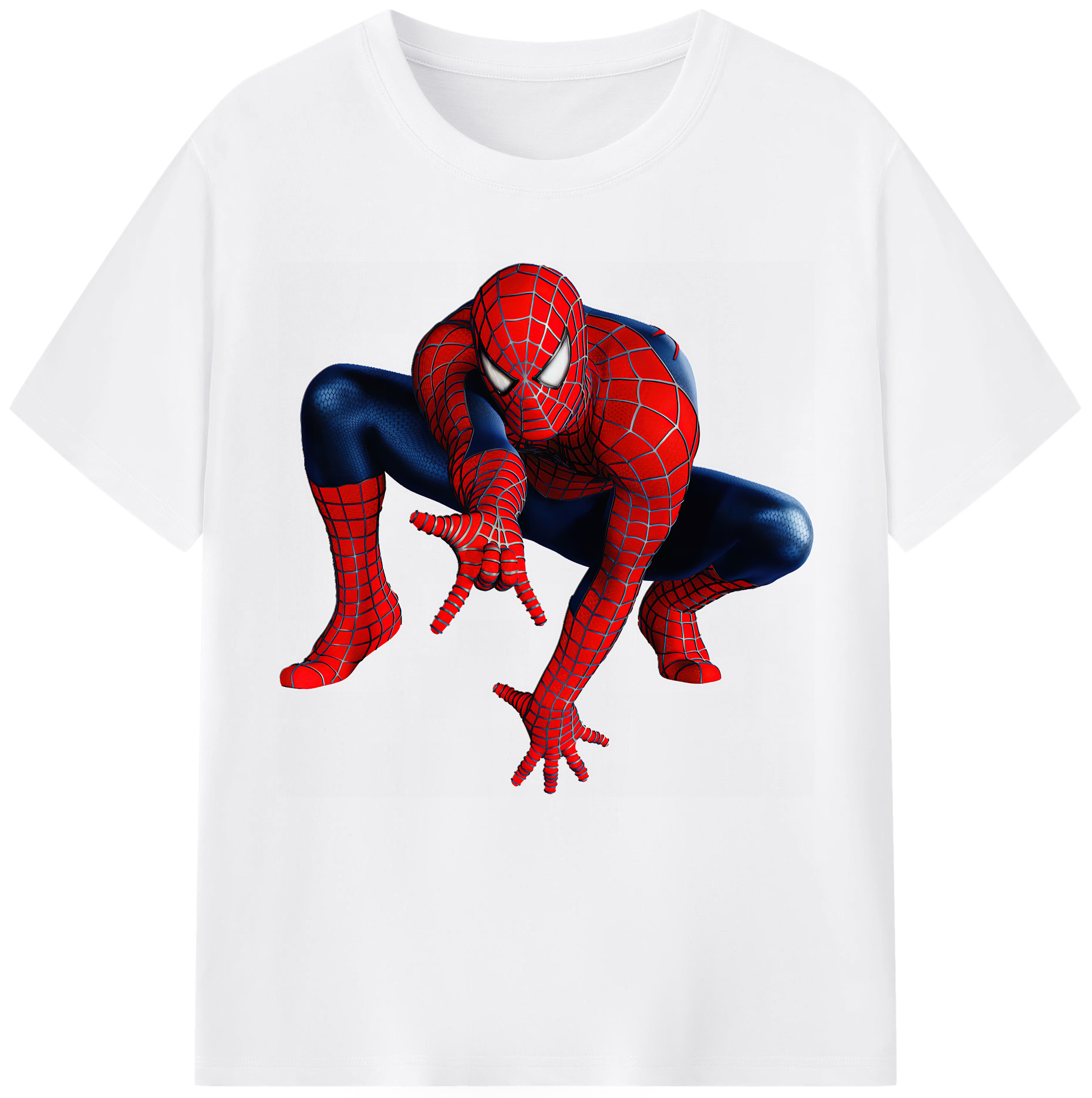 （画像用） Spider Man スパイダーマン 綿100％半袖Tシャツ（フロントプリント）