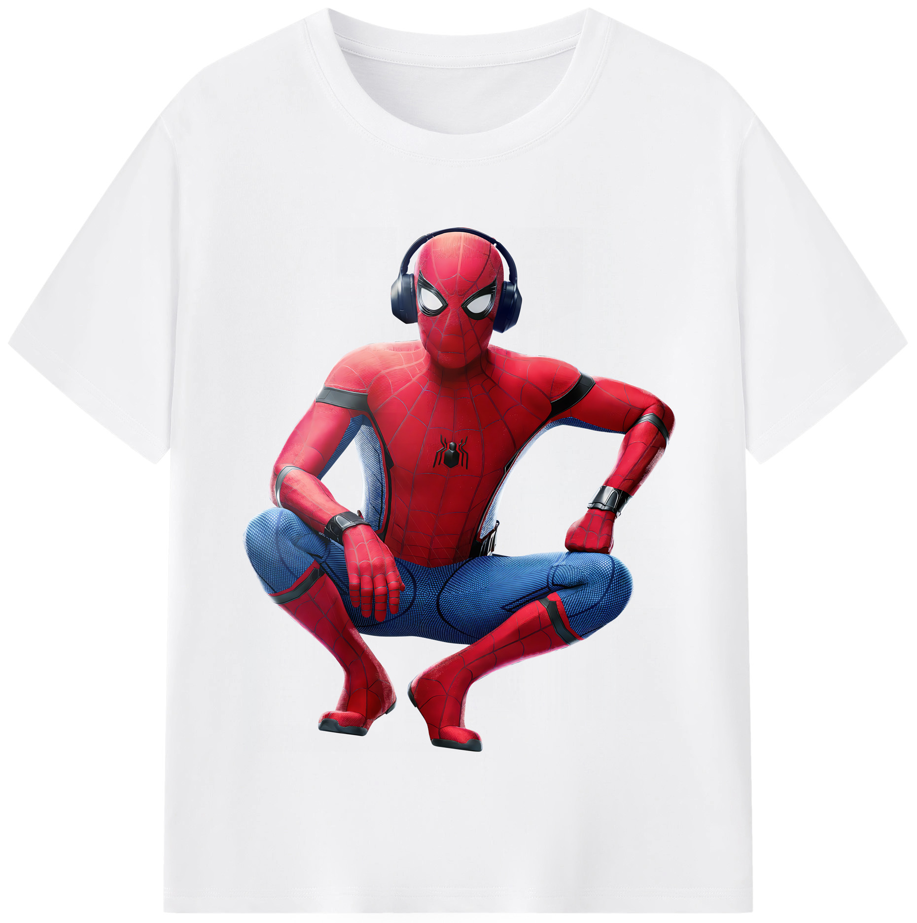 （画像用） Spider Man スパイダーマン 綿100％半袖Tシャツ（フロントプリント）