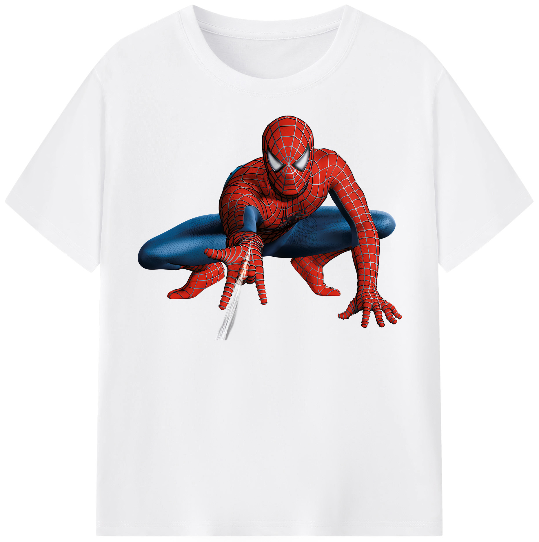 （画像用） Spider Man スパイダーマン 綿100％半袖Tシャツ（フロントプリント）