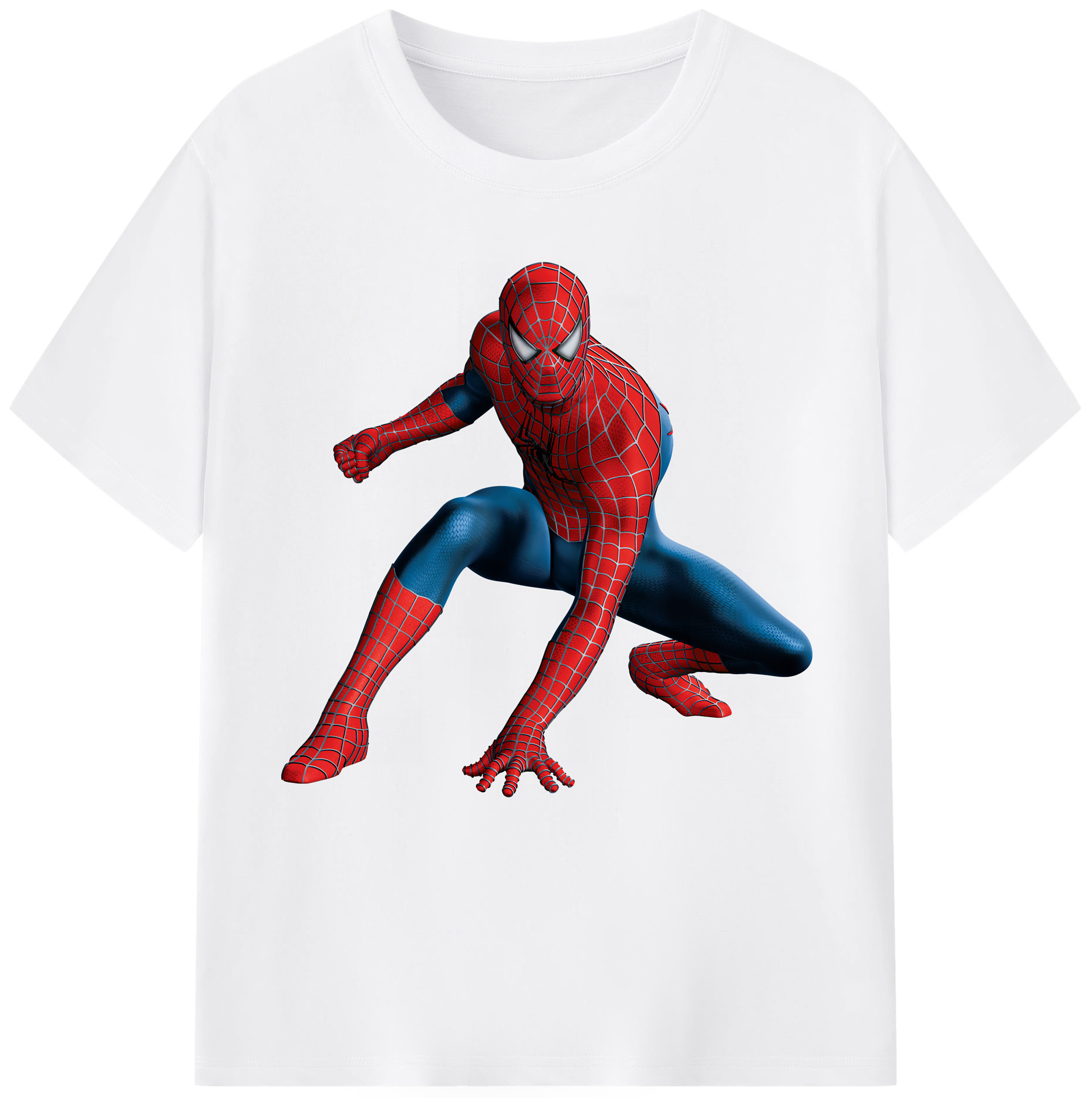 （画像用） Spider Man スパイダーマン 綿100％半袖Tシャツ（フロントプリント）