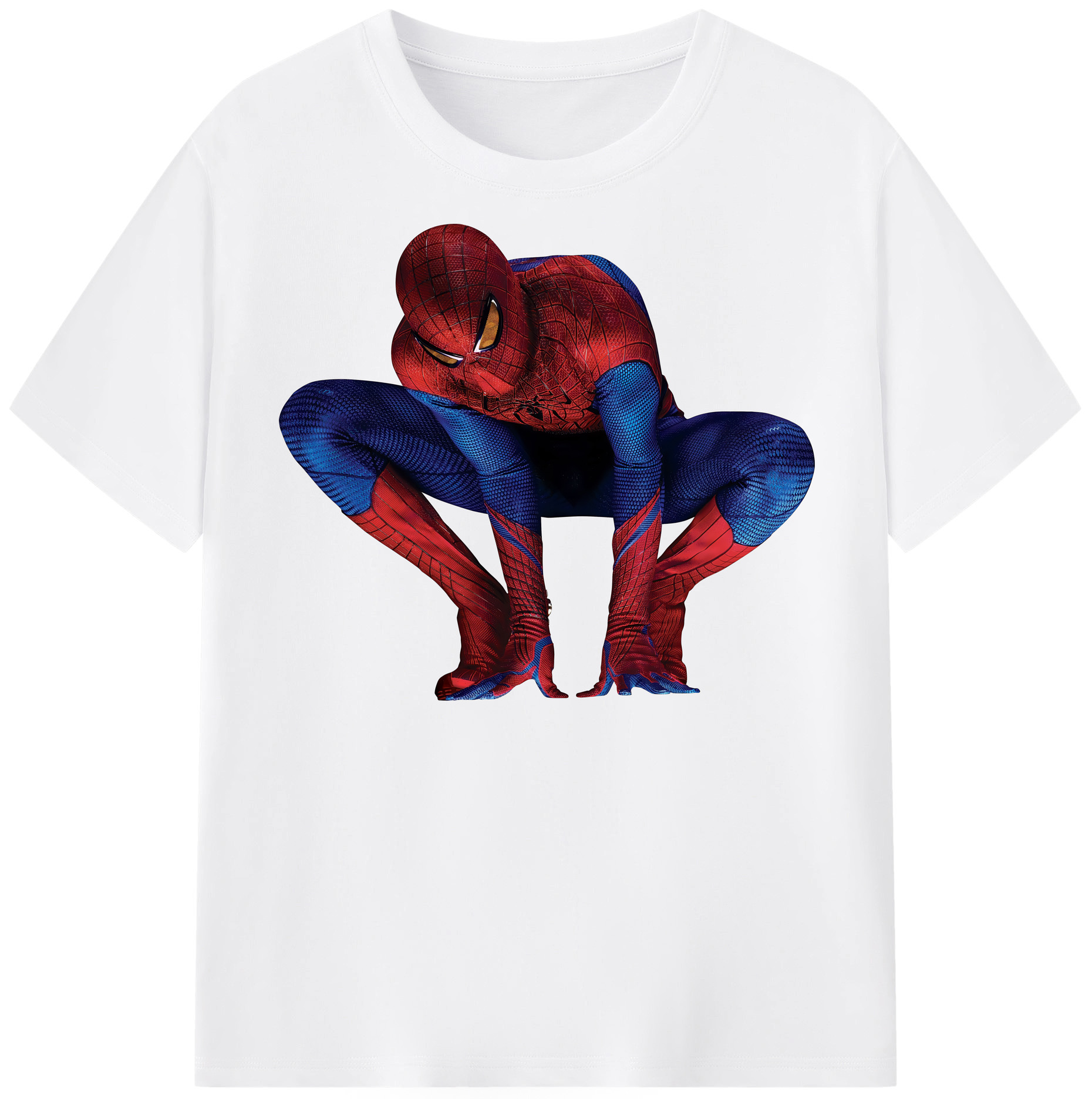 （画像用） Spider Man スパイダーマン 綿100％半袖Tシャツ（フロントプリント）