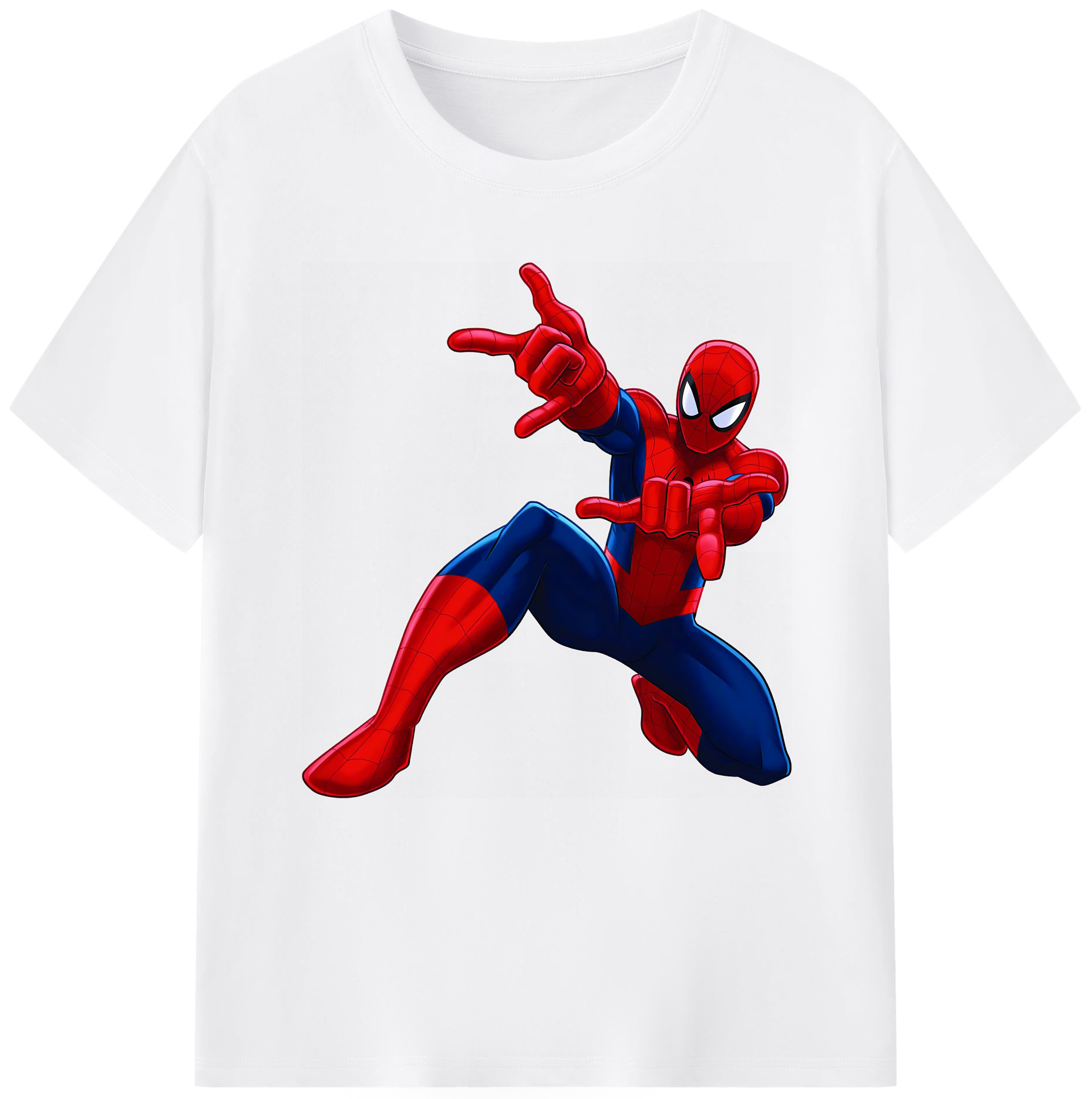 （画像用） Spider Man スパイダーマン 綿100％半袖Tシャツ（フロントプリント）