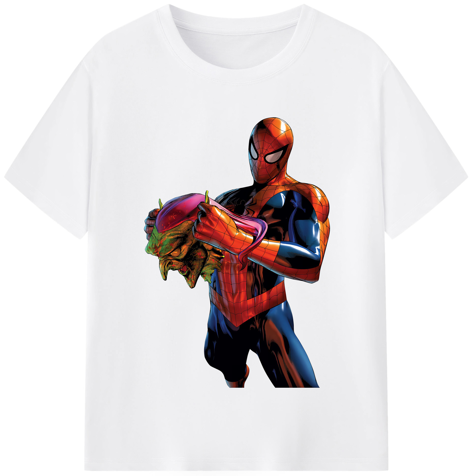 （画像用） Spider Man スパイダーマン 綿100％半袖Tシャツ（フロントプリント）