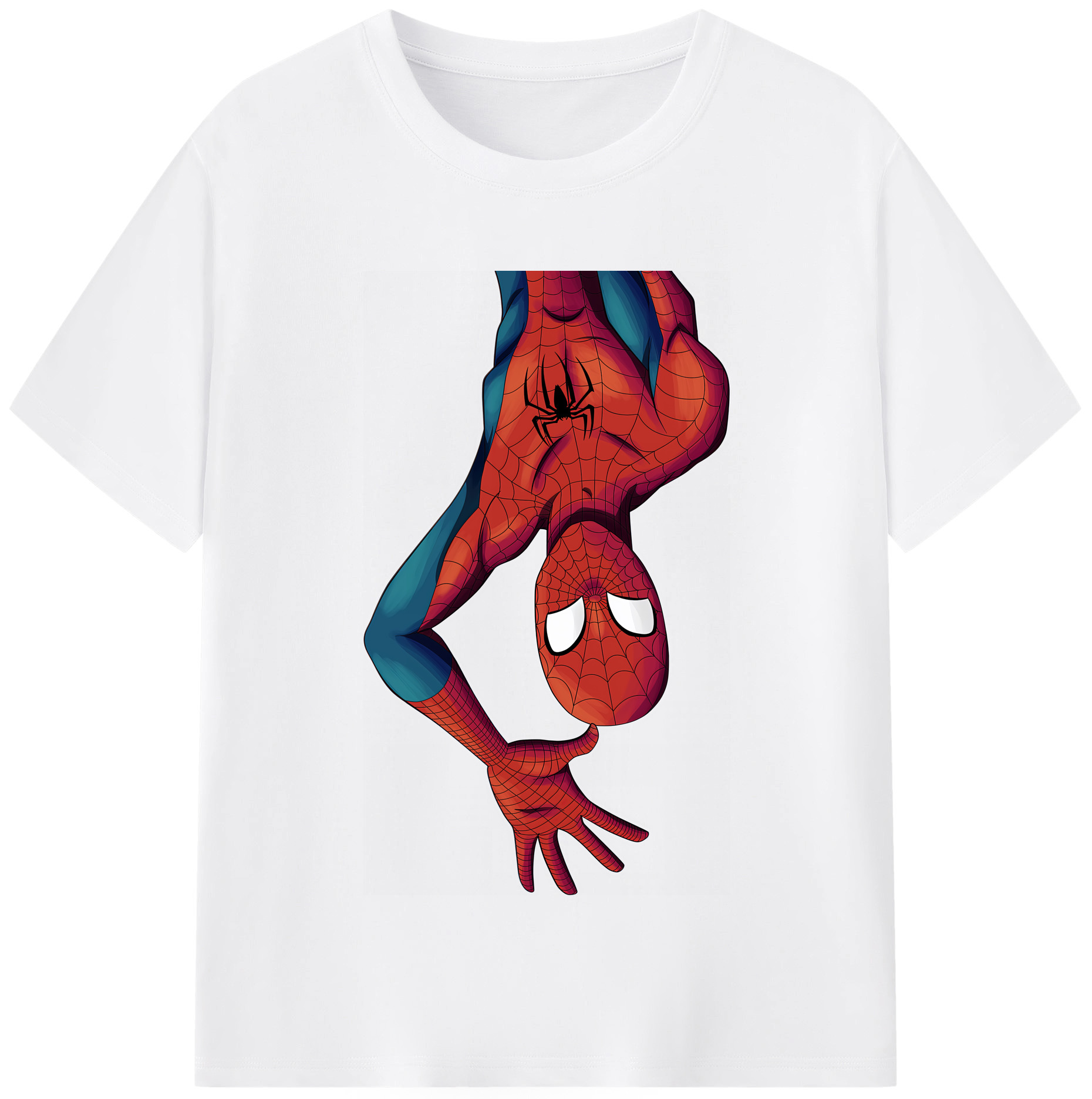 （画像用） Spider Man スパイダーマン 綿100％半袖Tシャツ（フロントプリント）