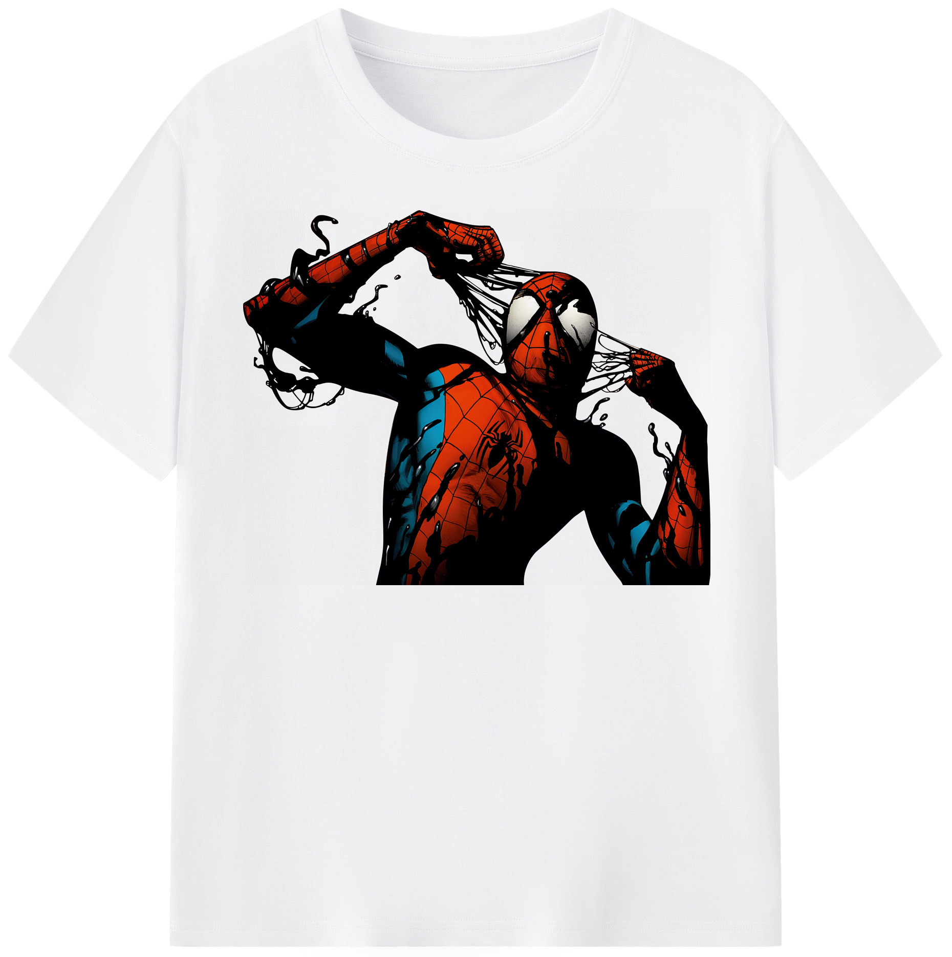 （画像用） Spider Man スパイダーマン 綿100％半袖Tシャツ（フロントプリント）