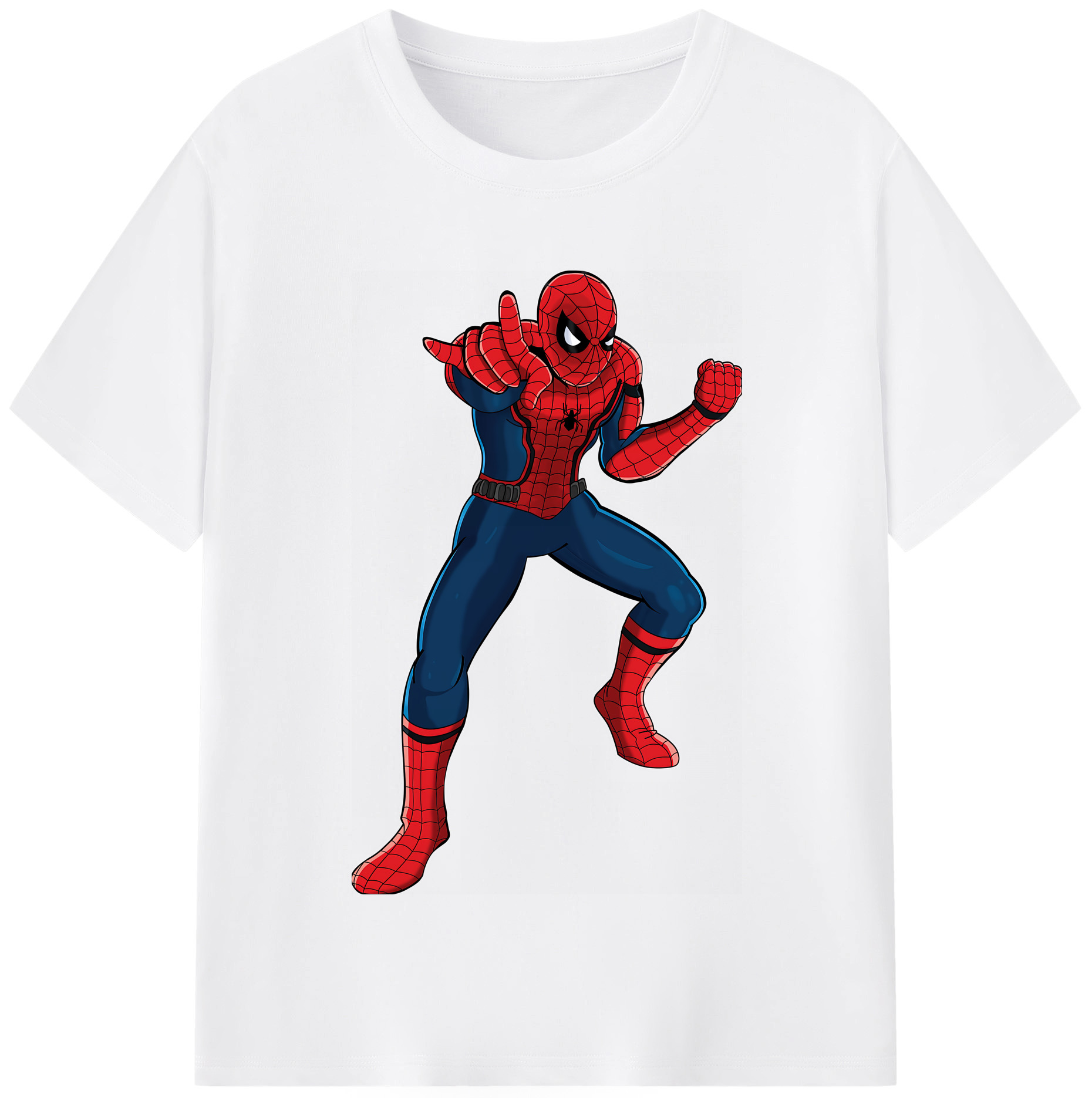 （画像用） Spider Man スパイダーマン 綿100％半袖Tシャツ（フロントプリント）