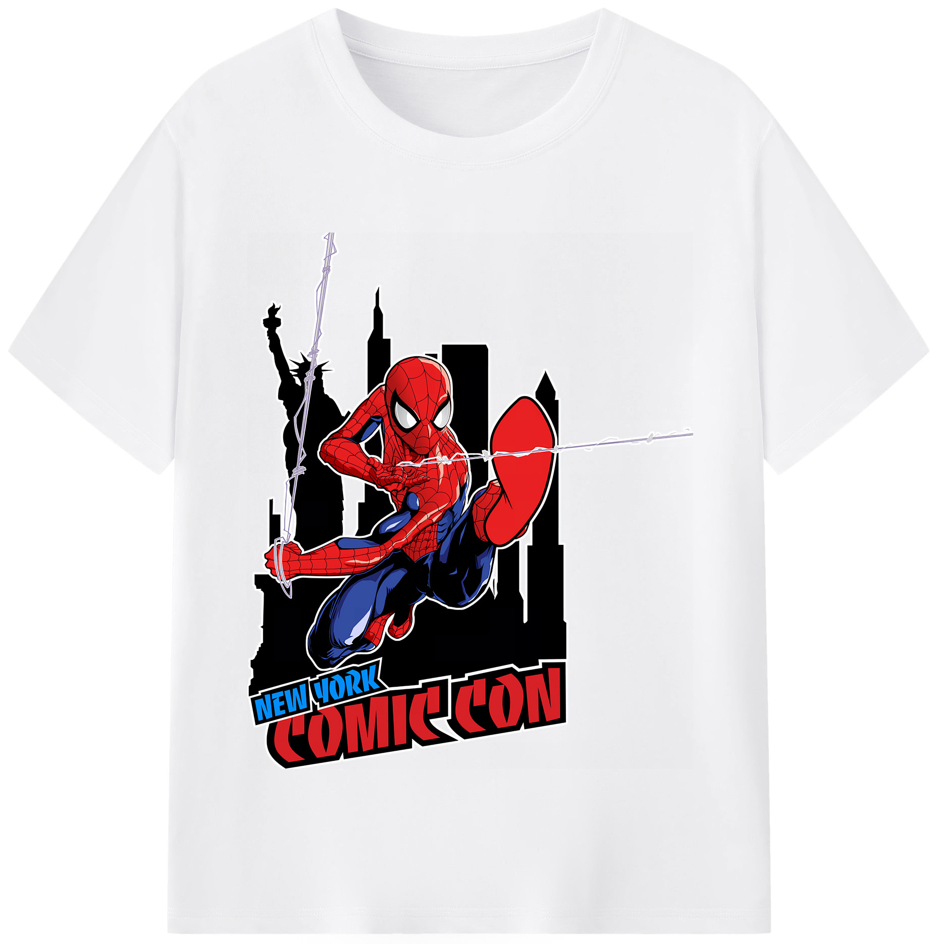 （画像用） Spider Man スパイダーマン 綿100％半袖Tシャツ（フロントプリント）
