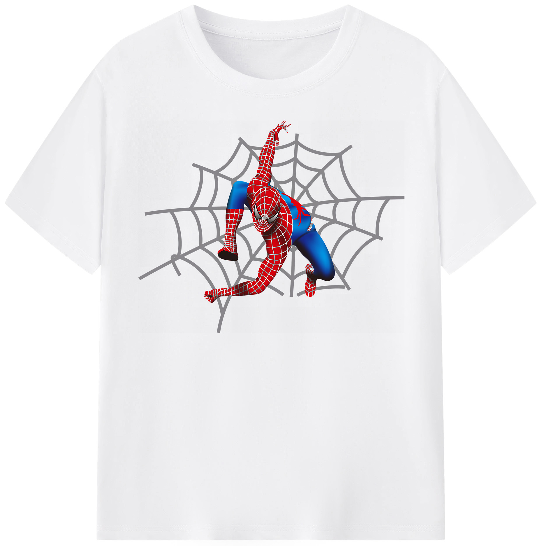 （画像用） Spider Man スパイダーマン 綿100％半袖Tシャツ（フロントプリント）