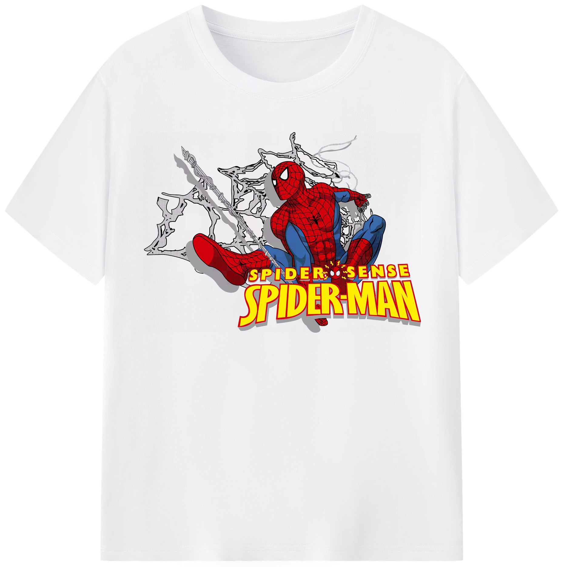 （画像用） Spider Man スパイダーマン 綿100％半袖Tシャツ（フロントプリント）