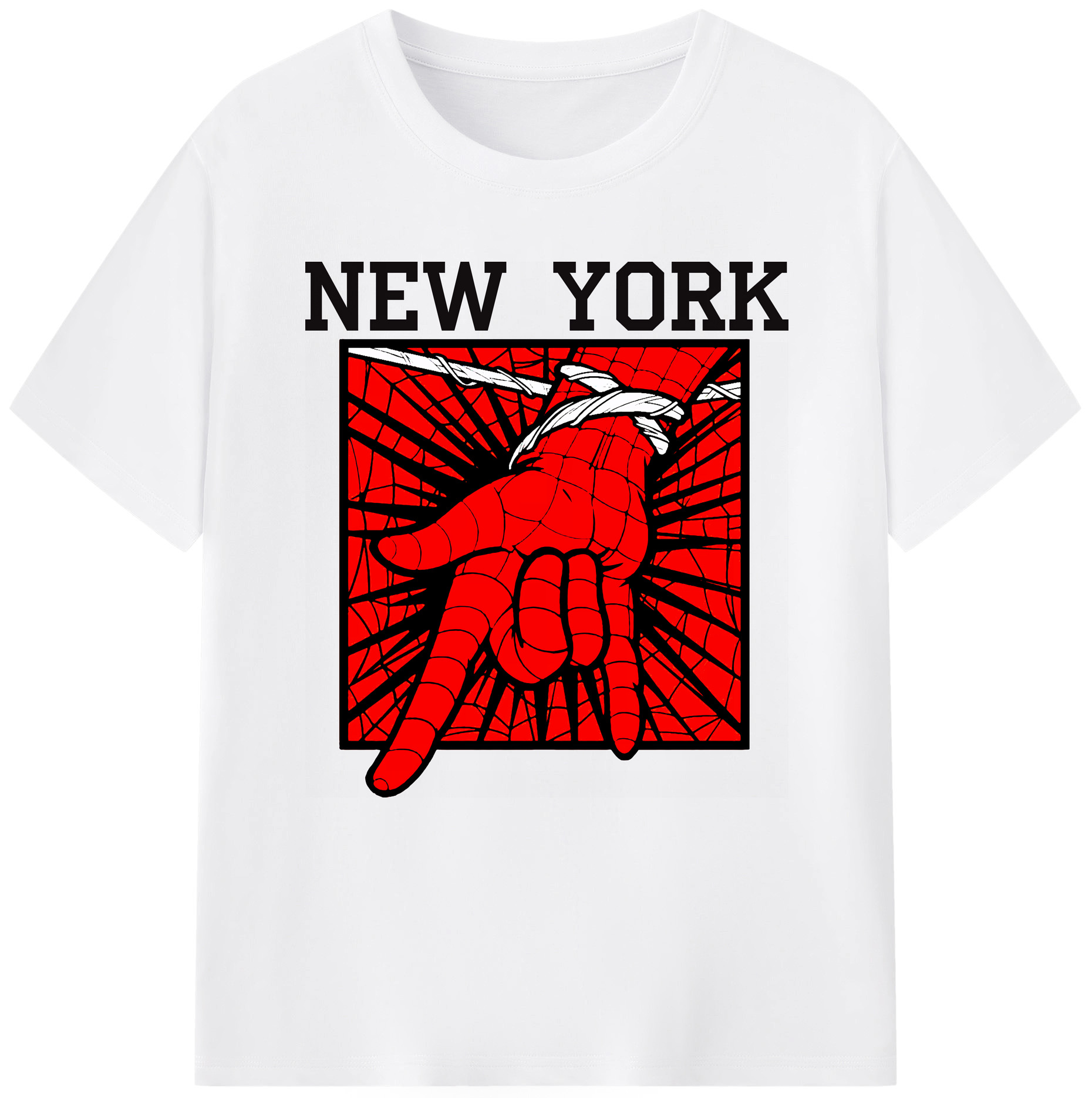 （画像用） Spider Man スパイダーマン 綿100％半袖Tシャツ（フロントプリント）