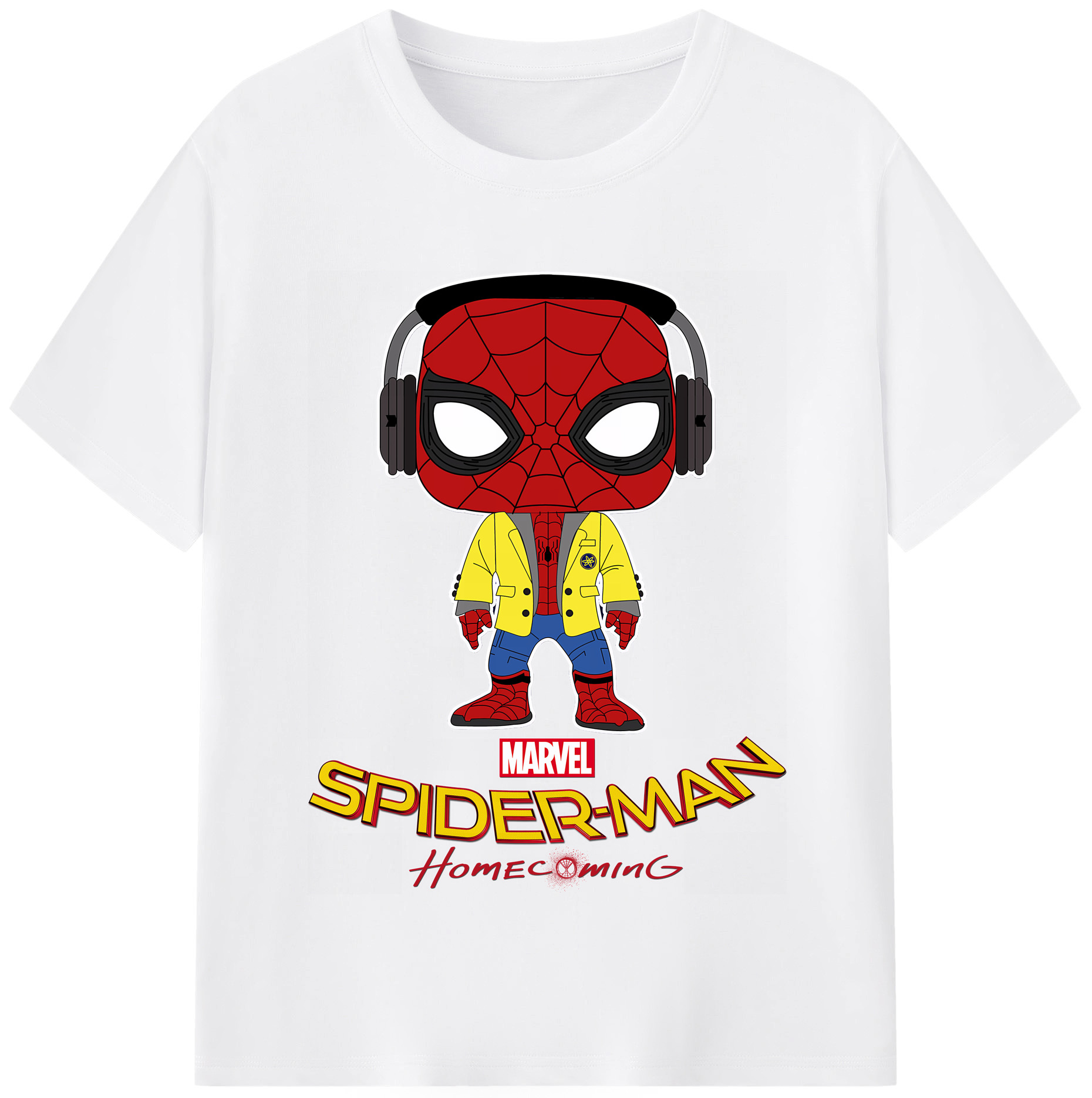（画像用） Spider Man スパイダーマン 綿100％半袖Tシャツ（フロントプリント）