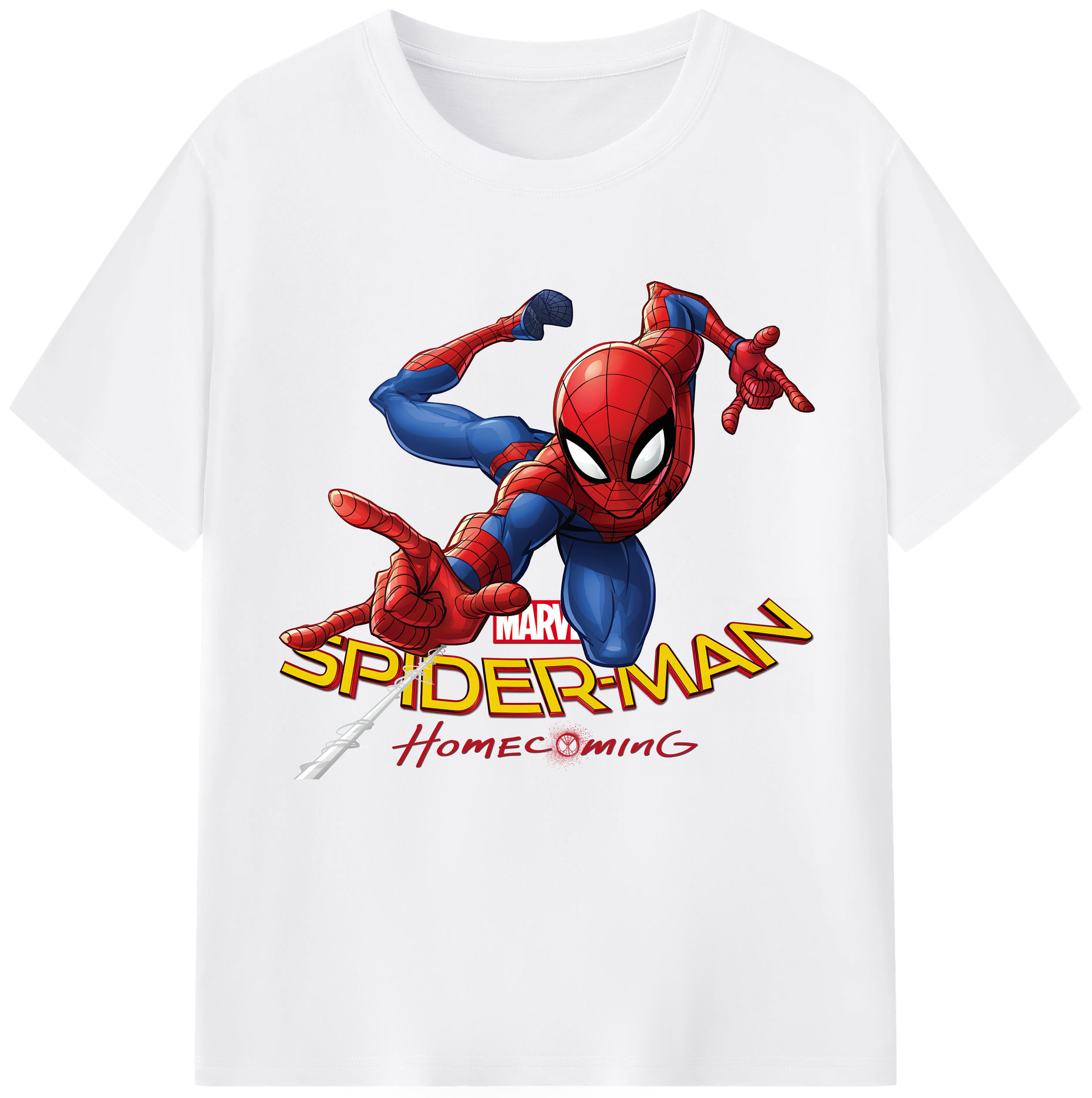 （画像用） Spider Man スパイダーマン 綿100％半袖Tシャツ（フロントプリント）