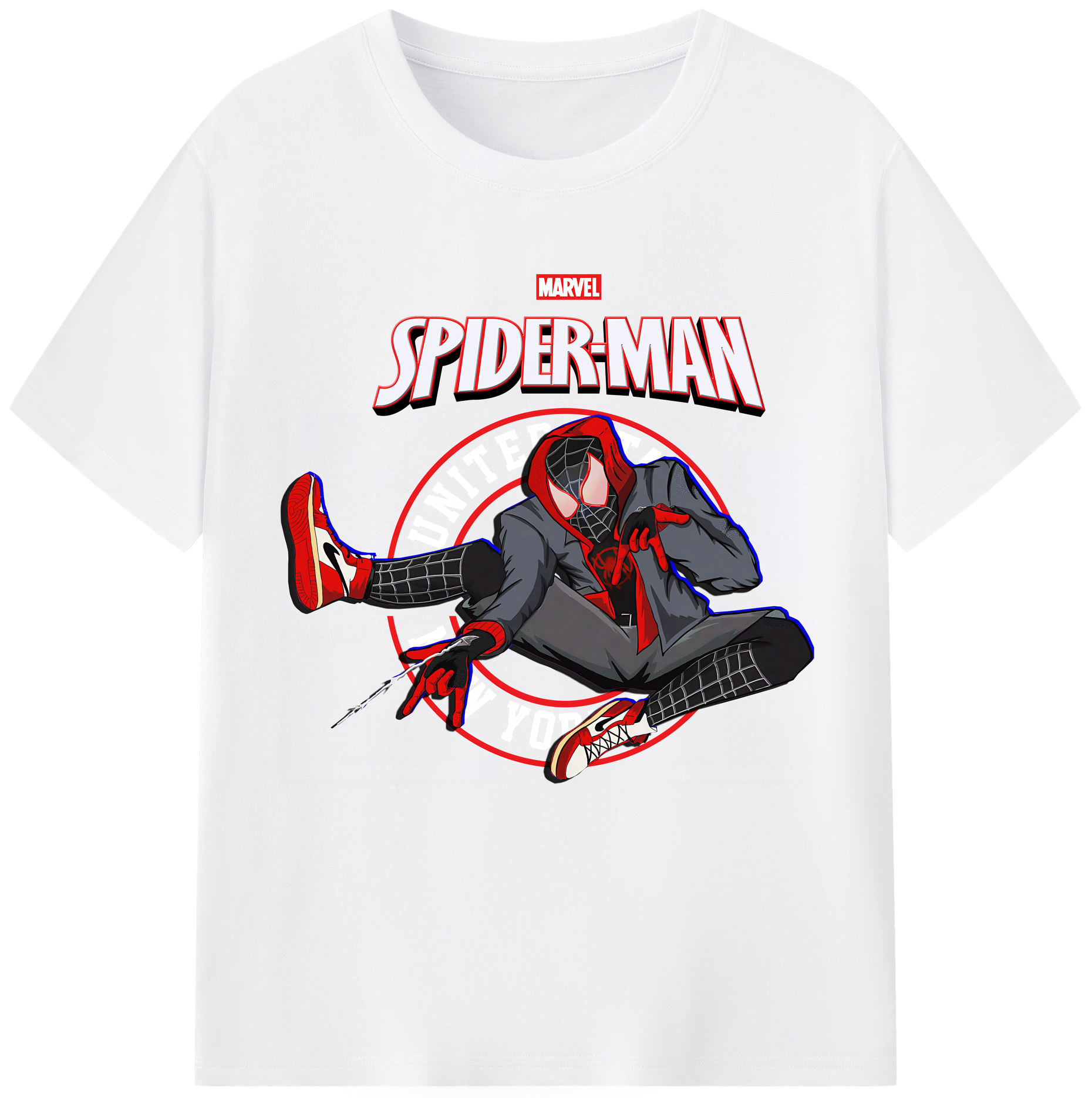 （画像用） Spider Man スパイダーマン 綿100％半袖Tシャツ（フロントプリント）