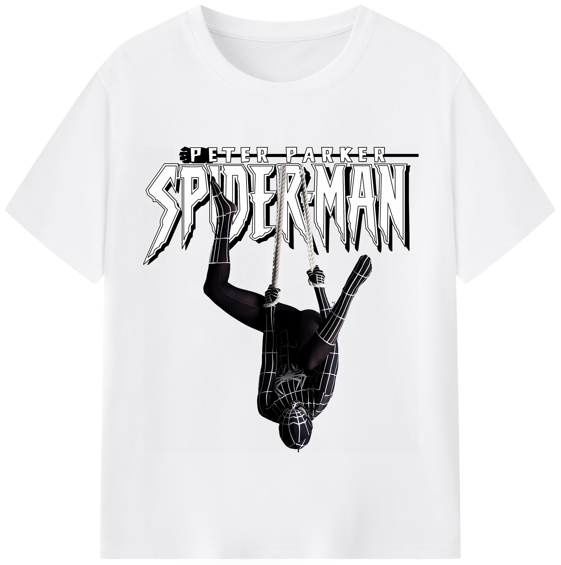 （画像用） Spider Man スパイダーマン 綿100％半袖Tシャツ（フロントプリント）