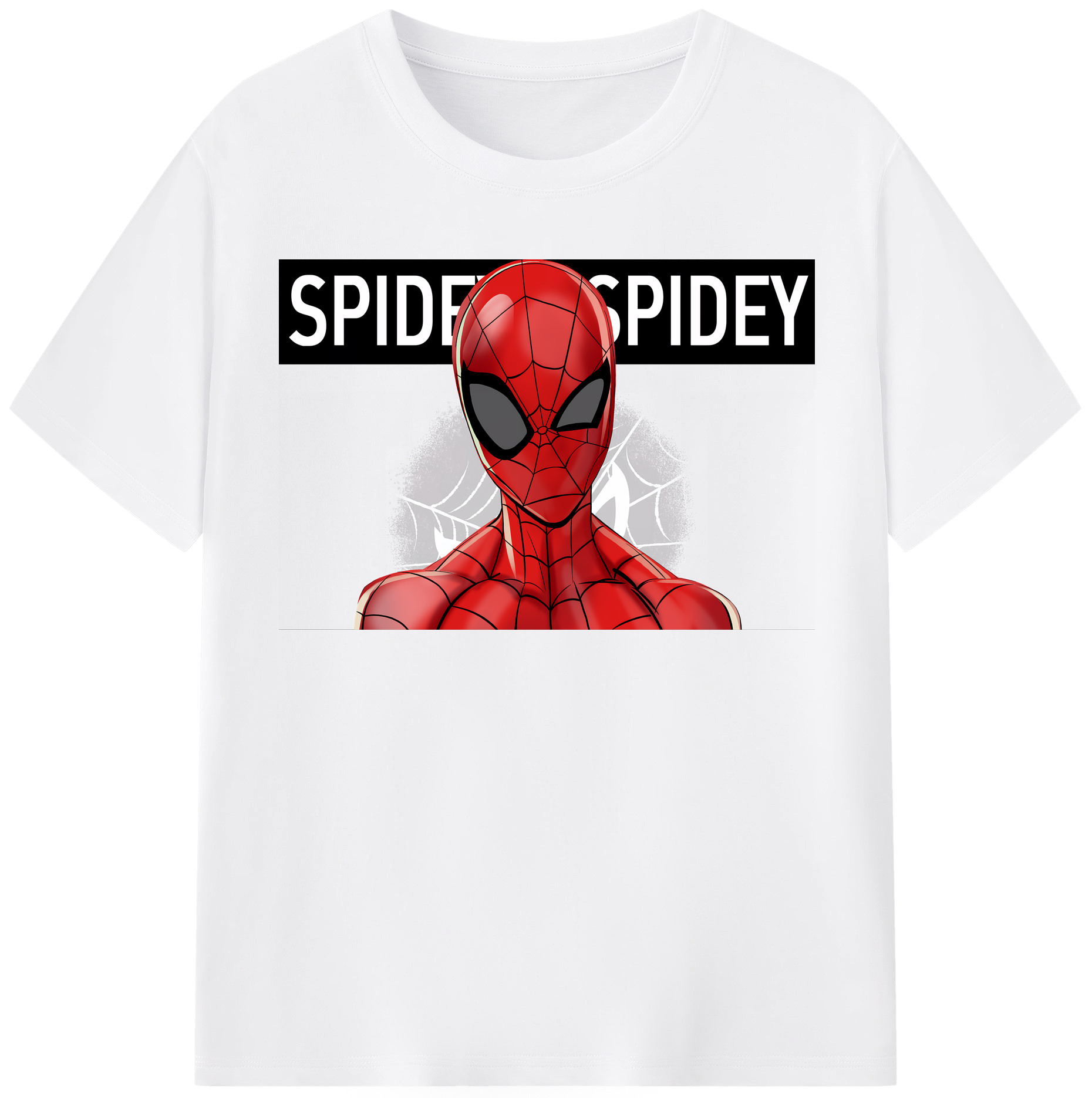 （画像用） Spider Man スパイダーマン 綿100％半袖Tシャツ（フロントプリント）