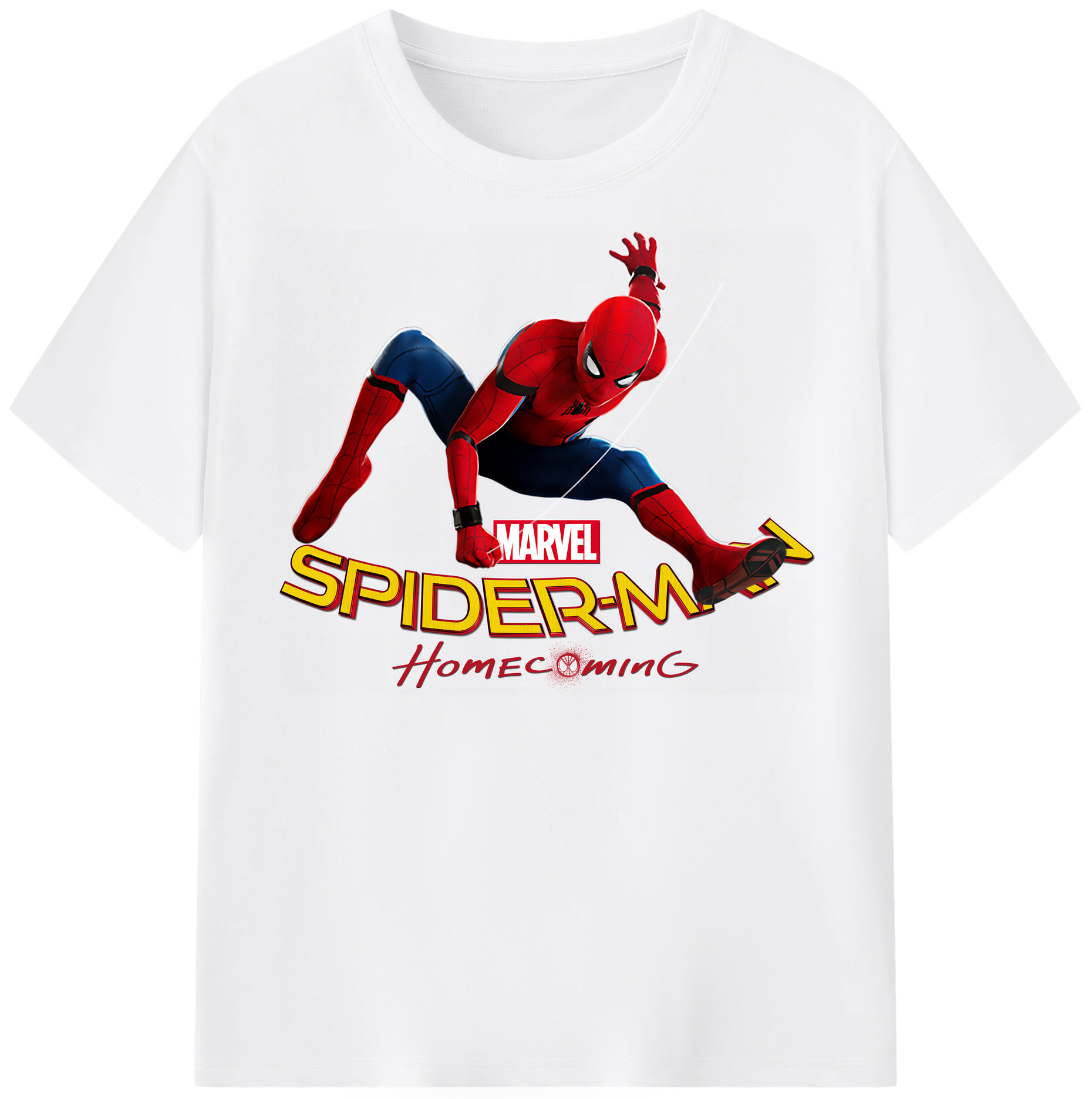 （画像用） Spider Man スパイダーマン 綿100％半袖Tシャツ（フロントプリント）