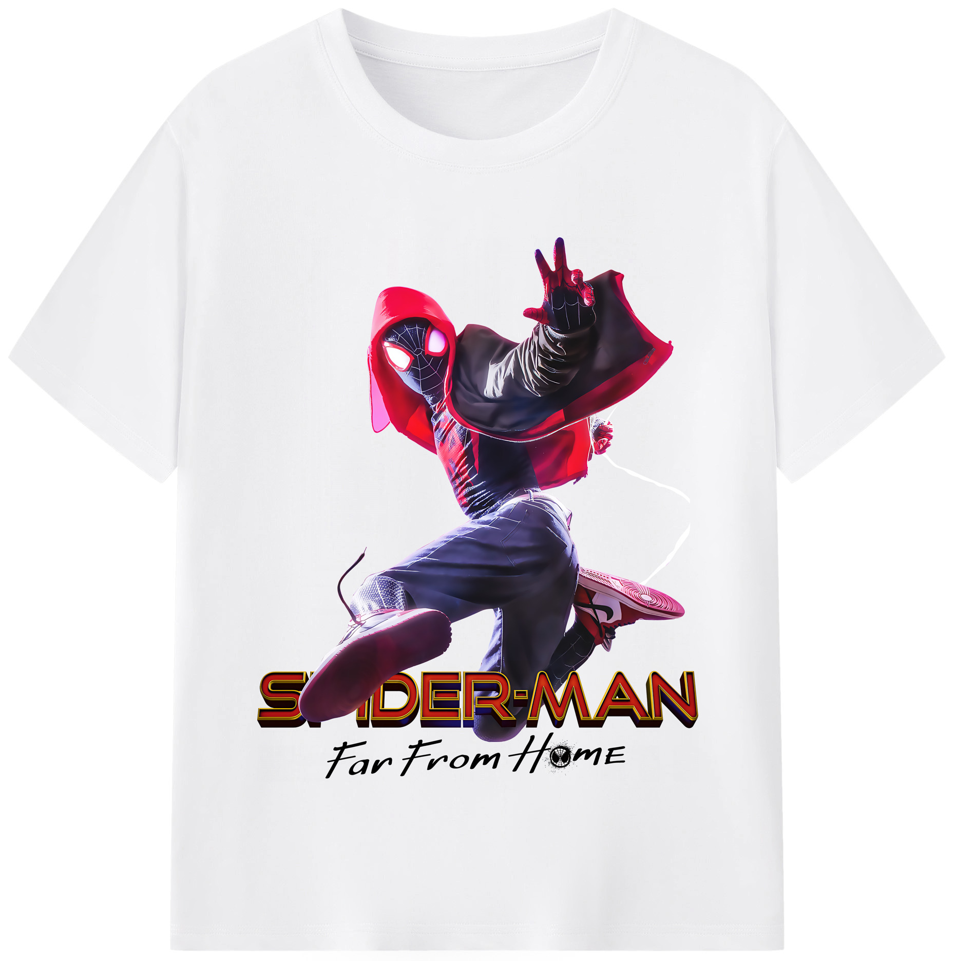 （画像用） Spider Man スパイダーマン 綿100％半袖Tシャツ（フロントプリント）