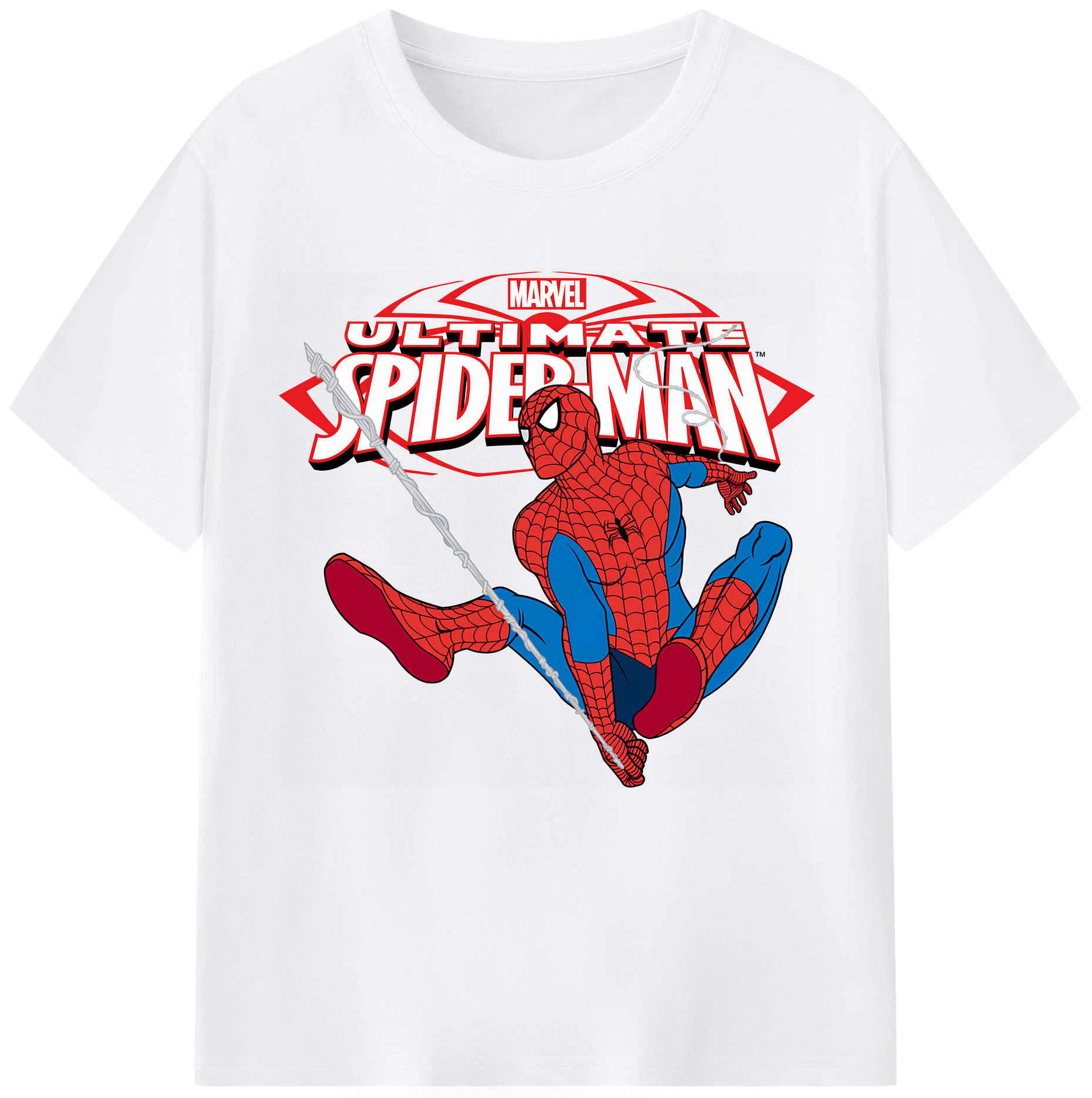 （画像用） Spider Man スパイダーマン 綿100％半袖Tシャツ（フロントプリント）