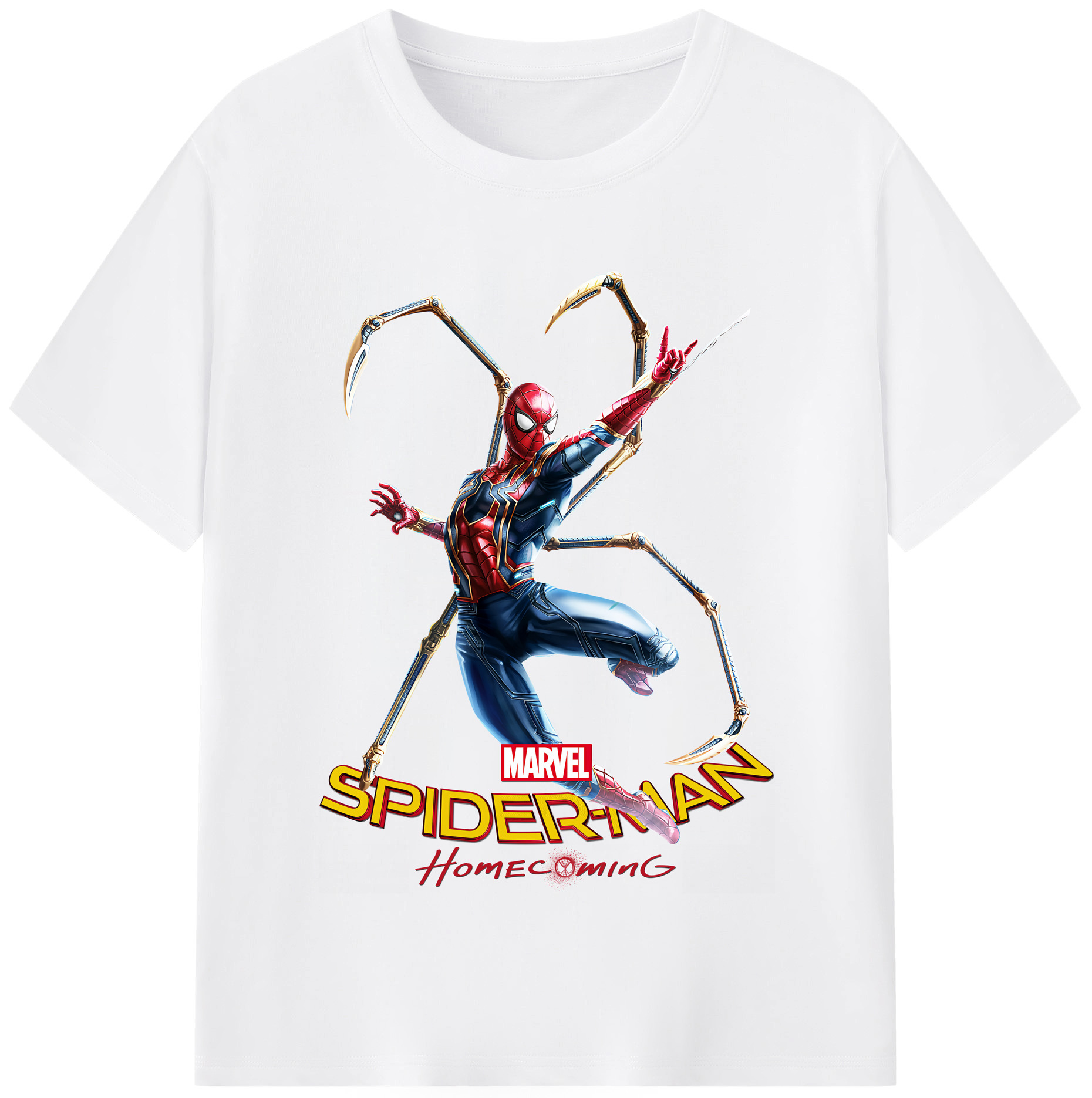 （画像用） Spider Man スパイダーマン 綿100％半袖Tシャツ（フロントプリント）