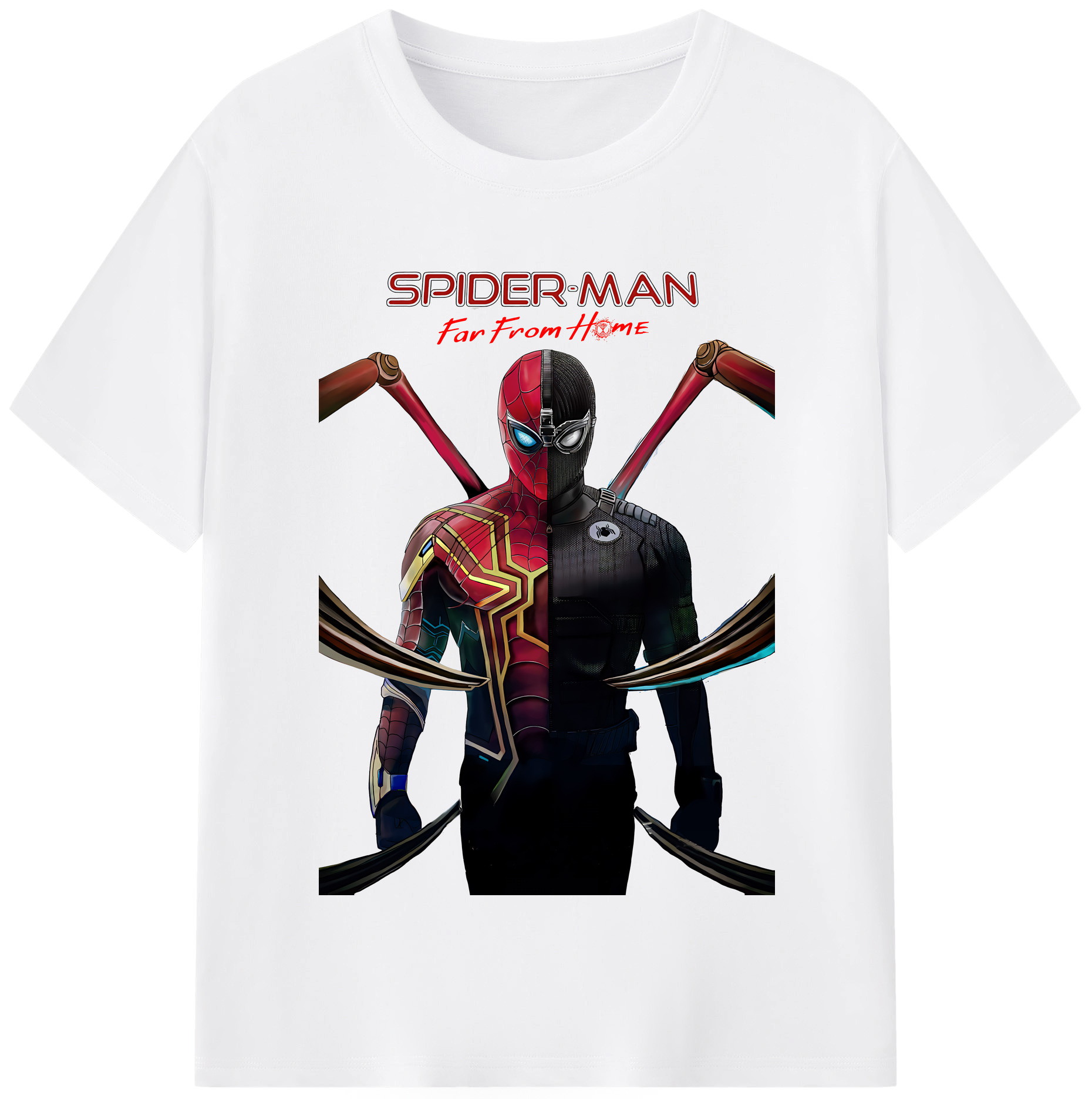 （画像用） Spider Man スパイダーマン 綿100％半袖Tシャツ（フロントプリント）
