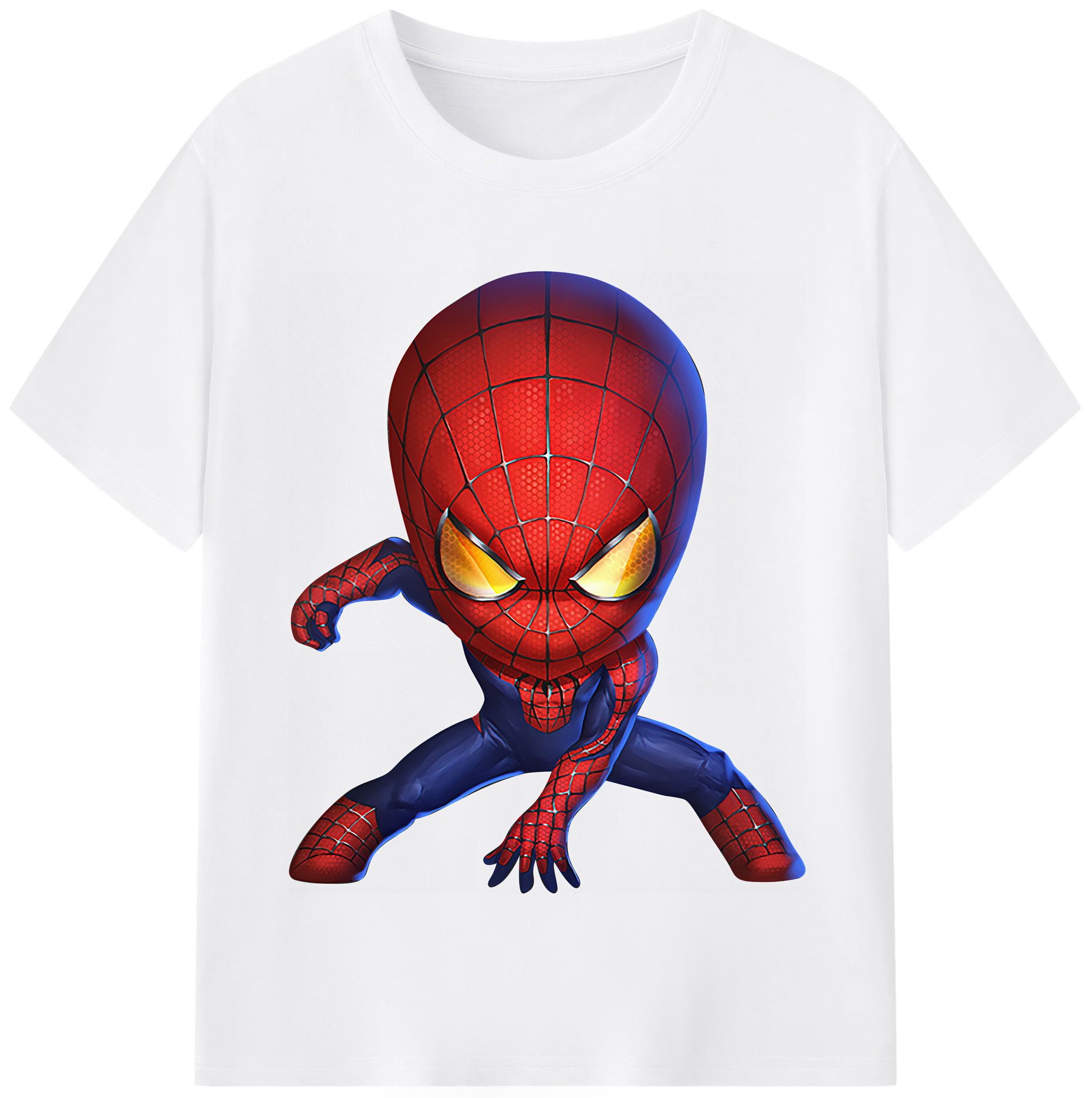 （画像用） Spider Man スパイダーマン 綿100％半袖Tシャツ（フロントプリント）