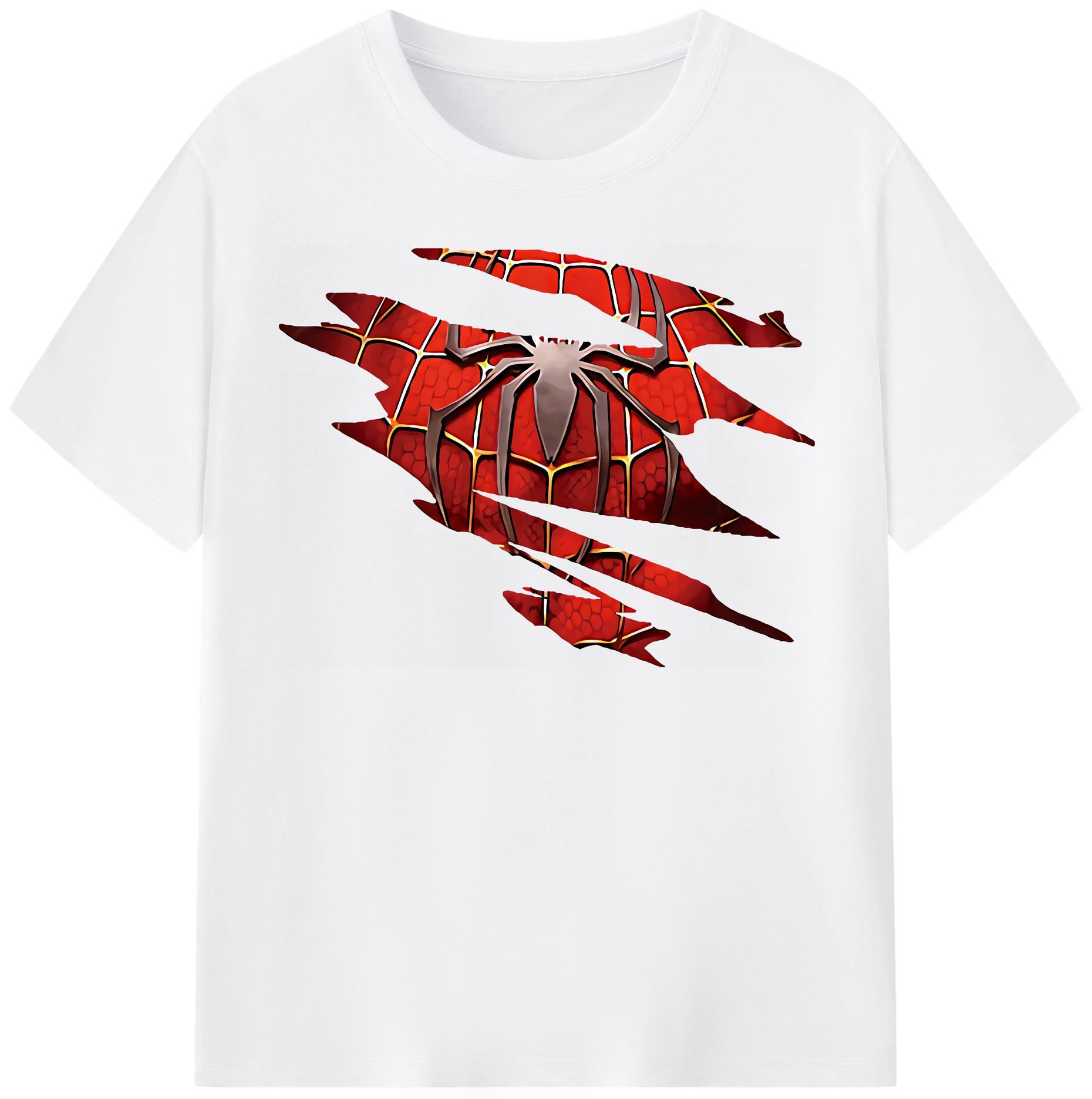 （画像用） Spider Man スパイダーマン 綿100％半袖Tシャツ（フロントプリント）