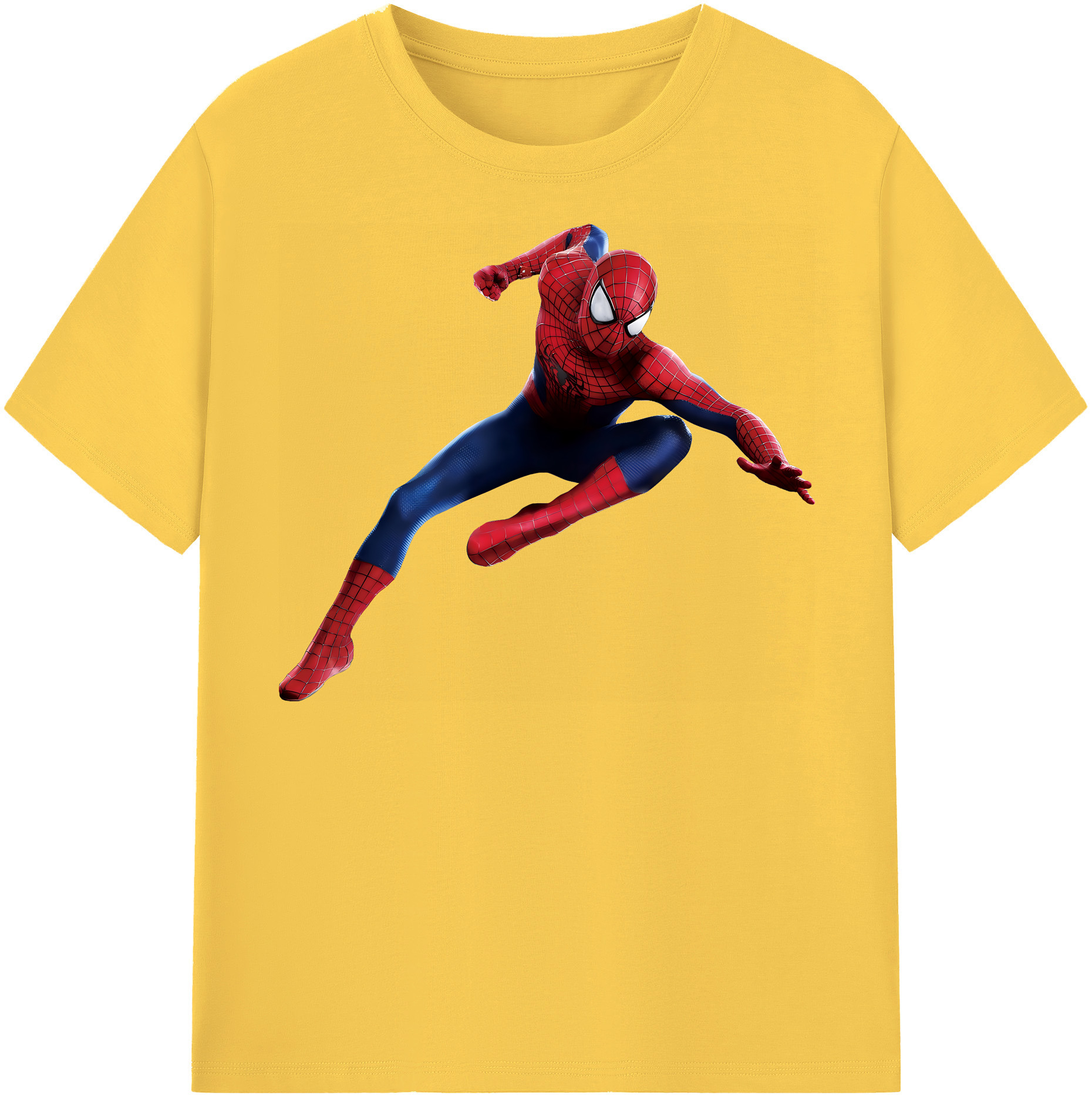 （画像用） Spider Man スパイダーマン 綿100％半袖Tシャツ（フロントプリント）