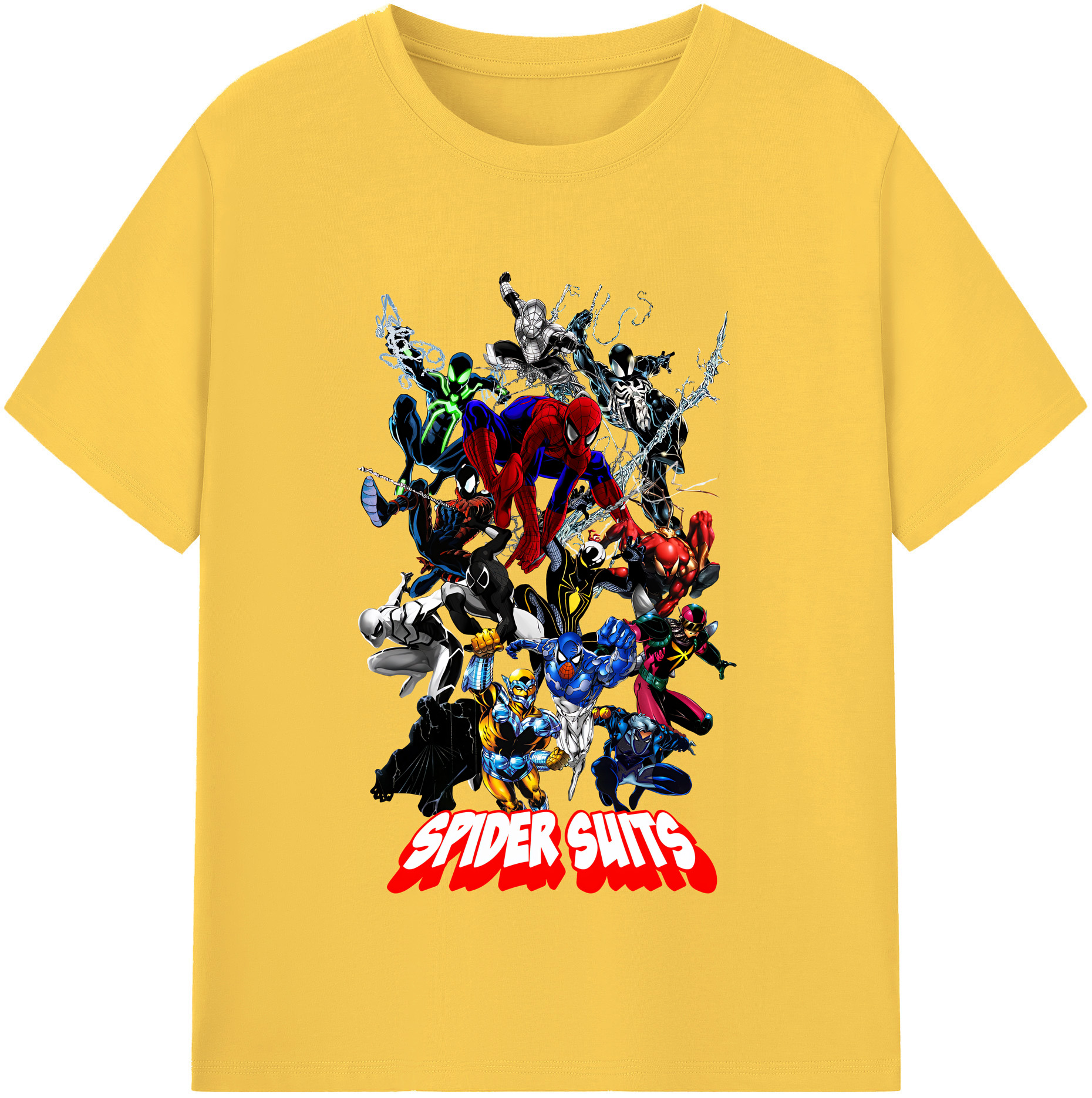 （画像用） Spider Man スパイダーマン 綿100％半袖Tシャツ（フロントプリント）