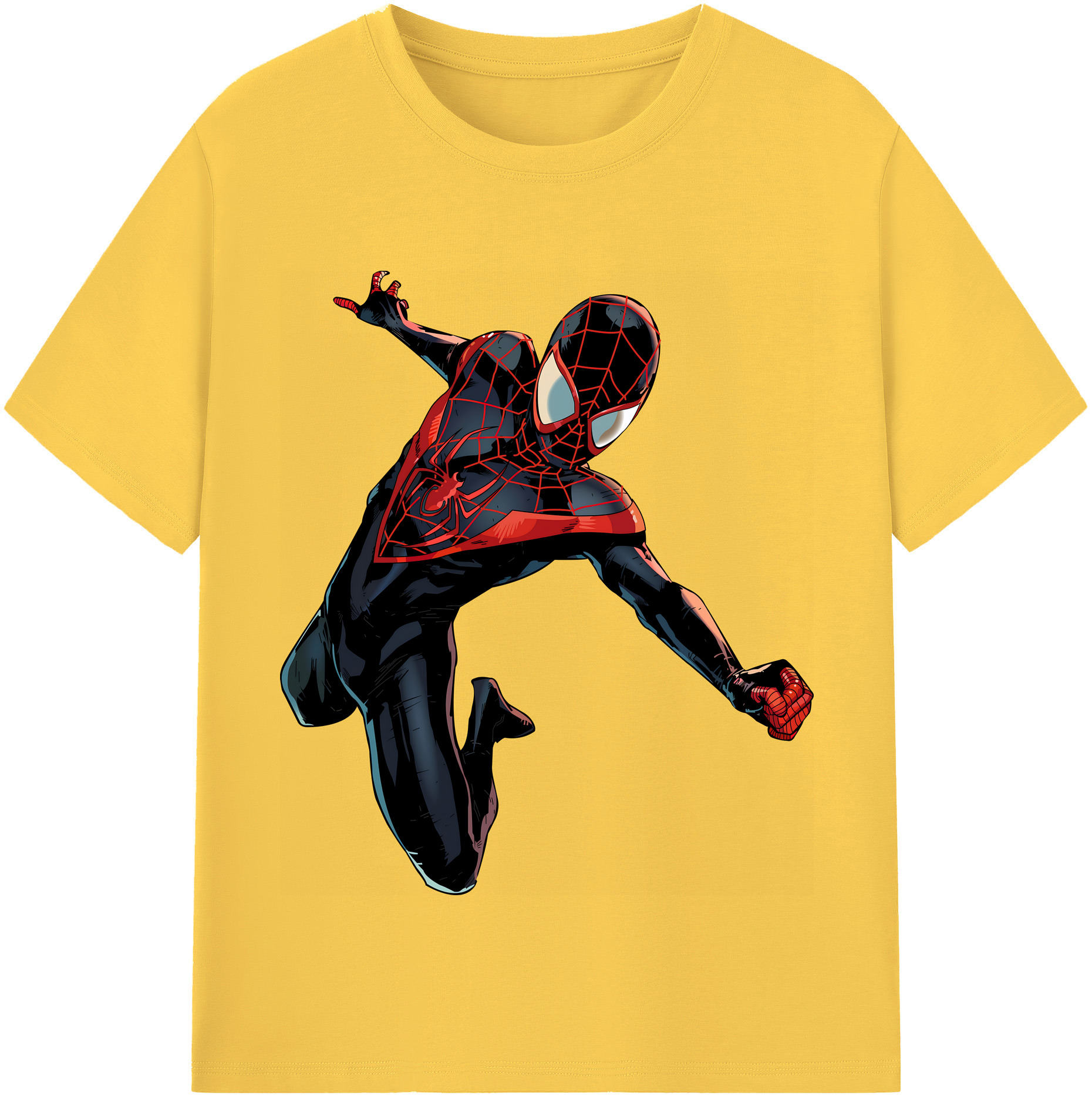 （画像用） Spider Man スパイダーマン 綿100％半袖Tシャツ（フロントプリント）