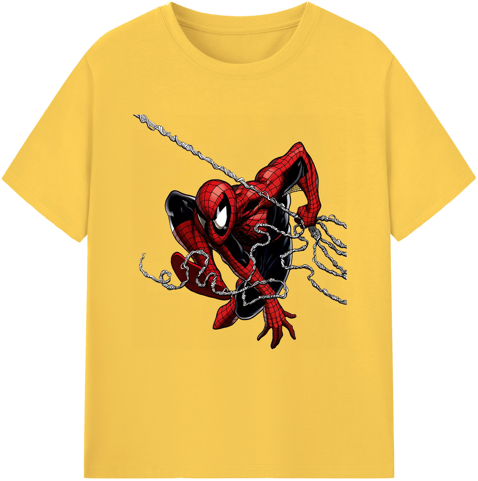 （画像用） Spider Man スパイダーマン 綿100％半袖Tシャツ（フロントプリント）