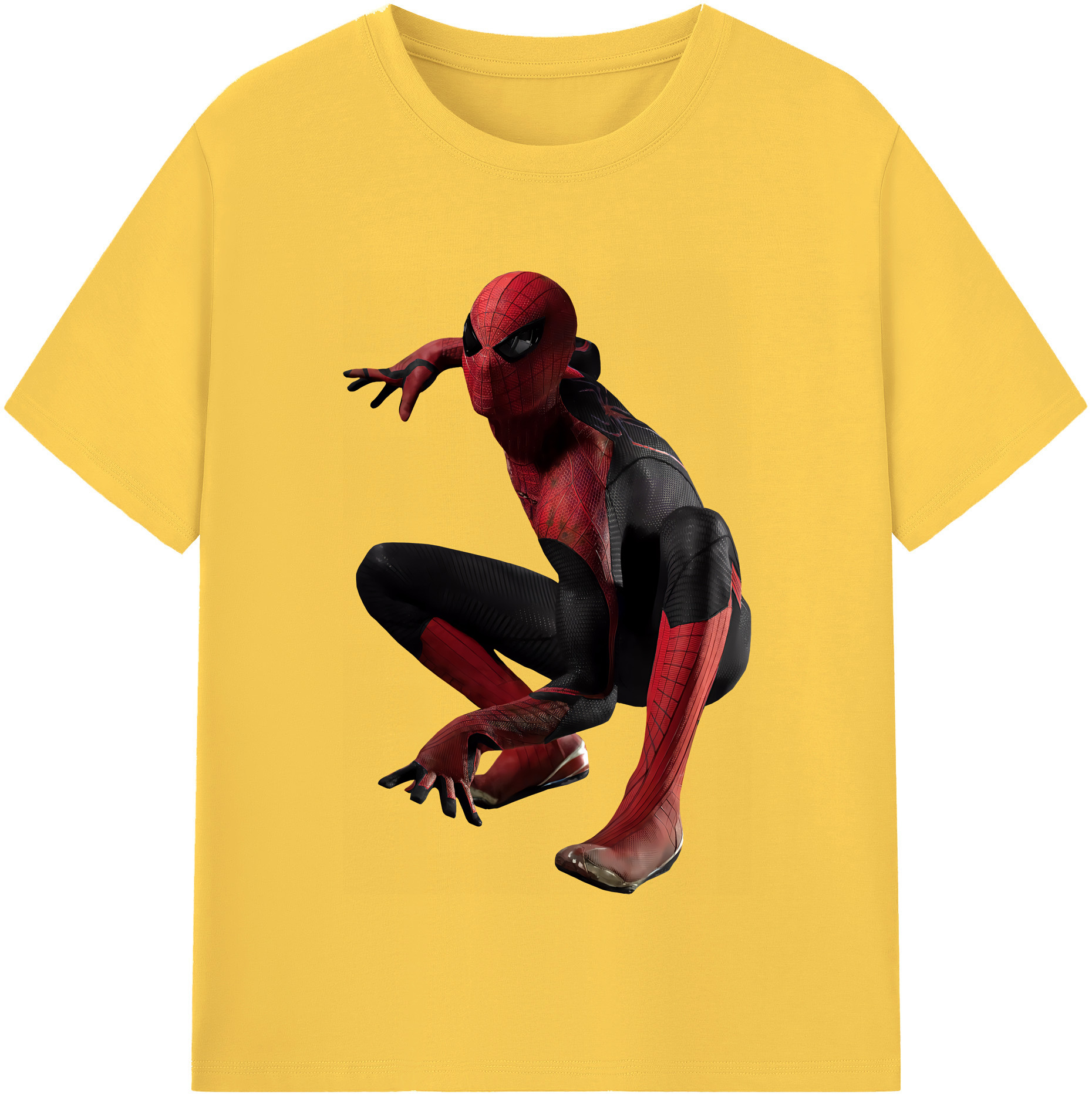 （画像用） Spider Man スパイダーマン 綿100％半袖Tシャツ（フロントプリント）