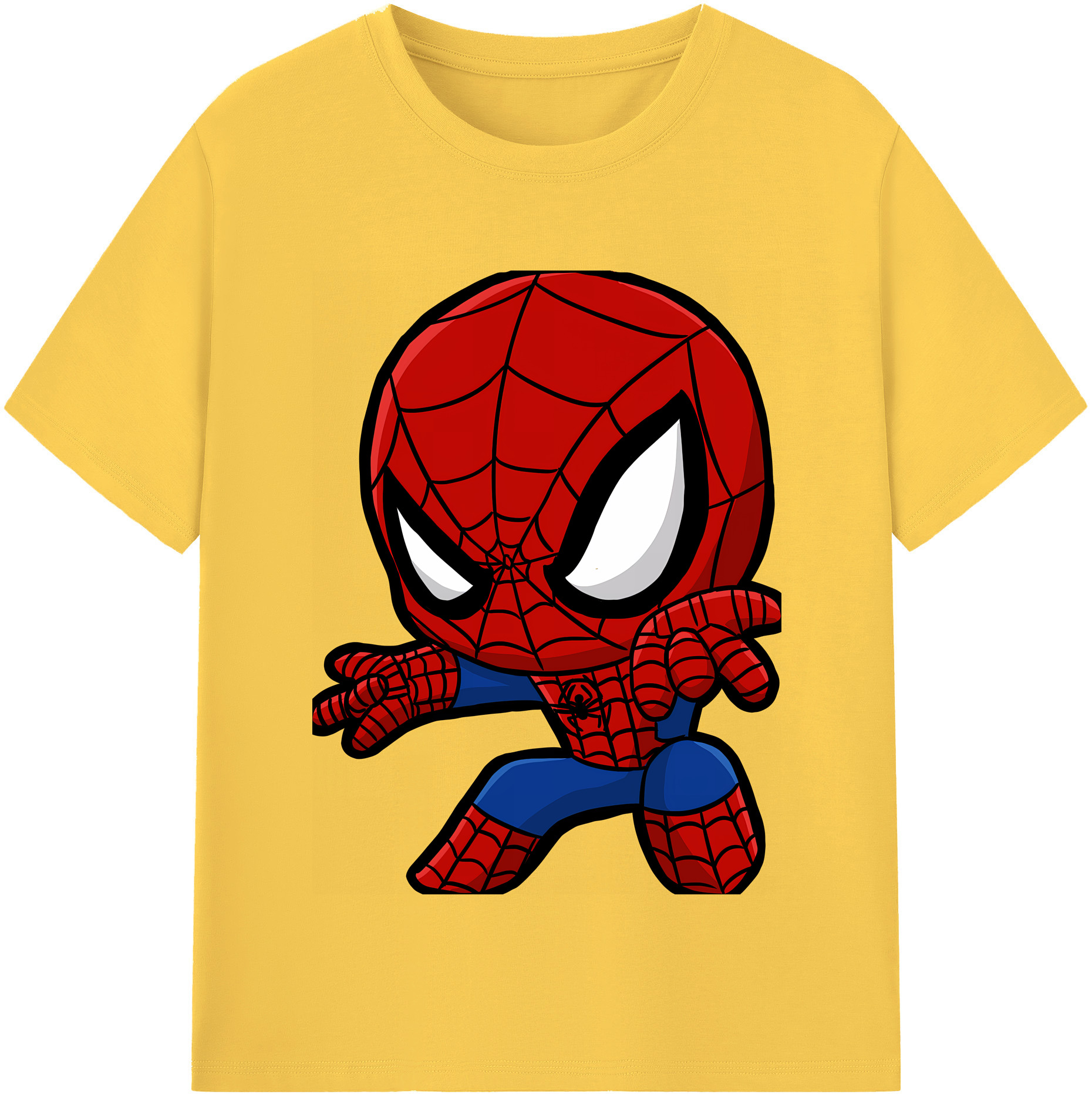 （画像用） Spider Man スパイダーマン 綿100％半袖Tシャツ（フロントプリント）