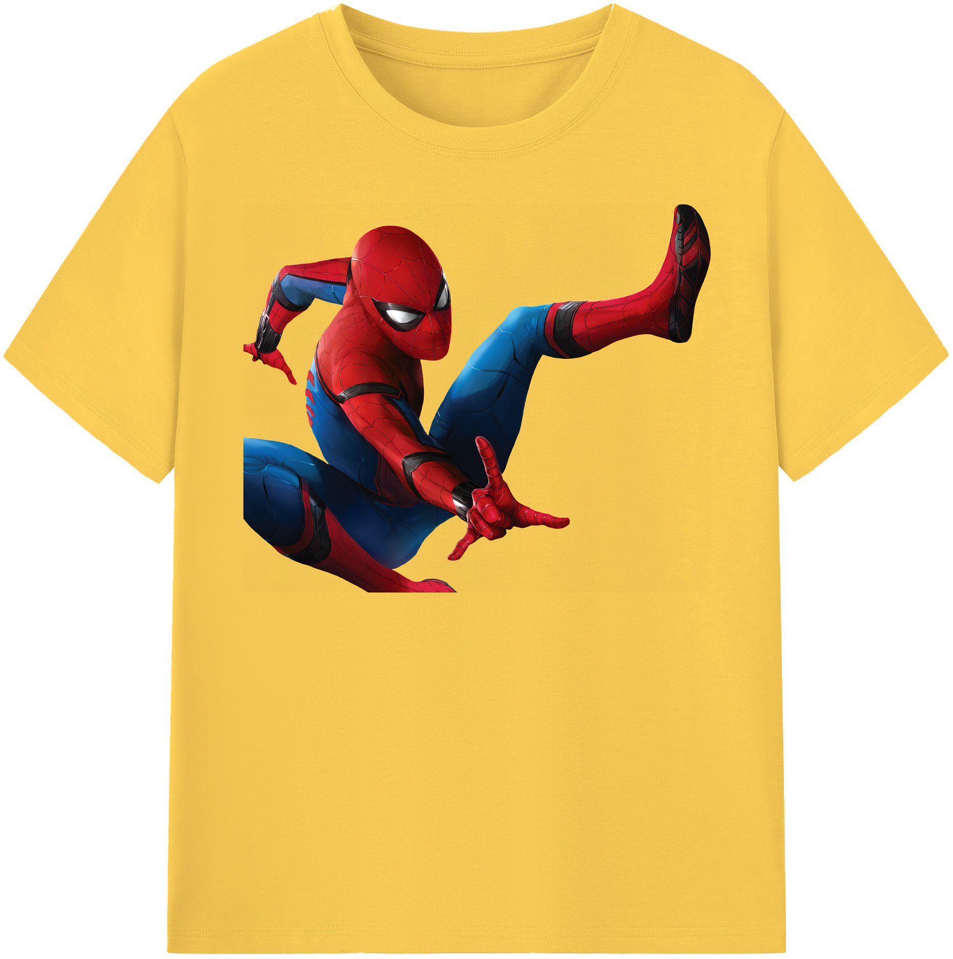 （画像用） Spider Man スパイダーマン 綿100％半袖Tシャツ（フロントプリント）