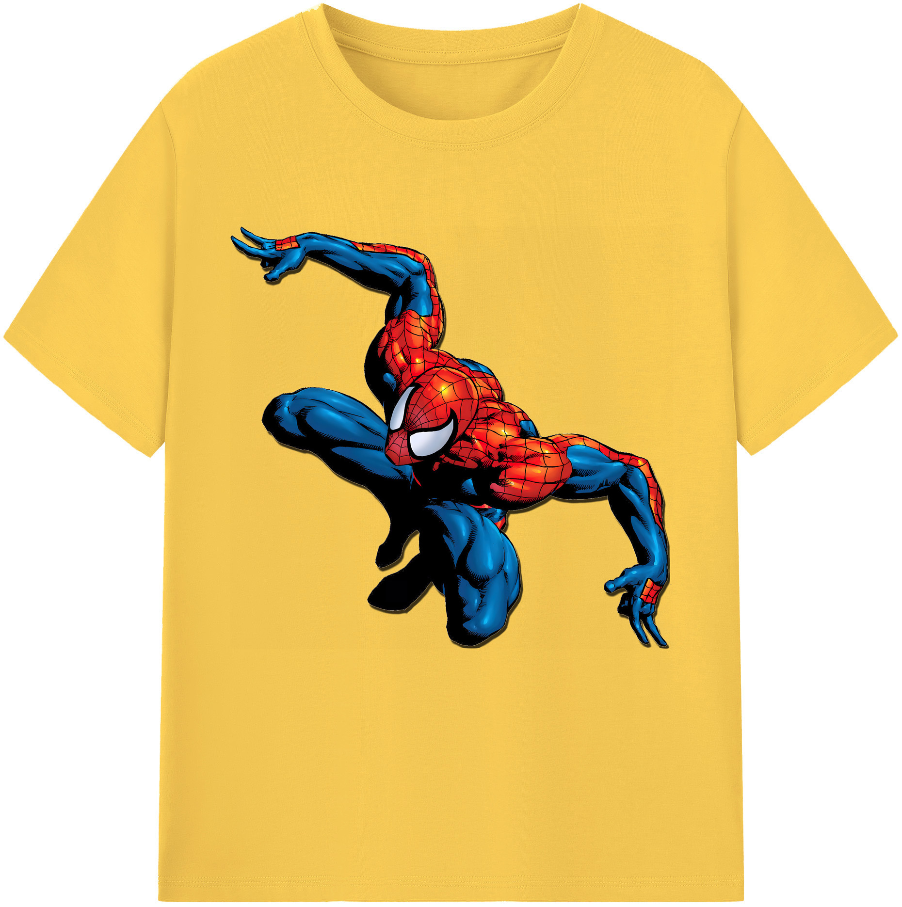 （画像用） Spider Man スパイダーマン 綿100％半袖Tシャツ（フロントプリント）